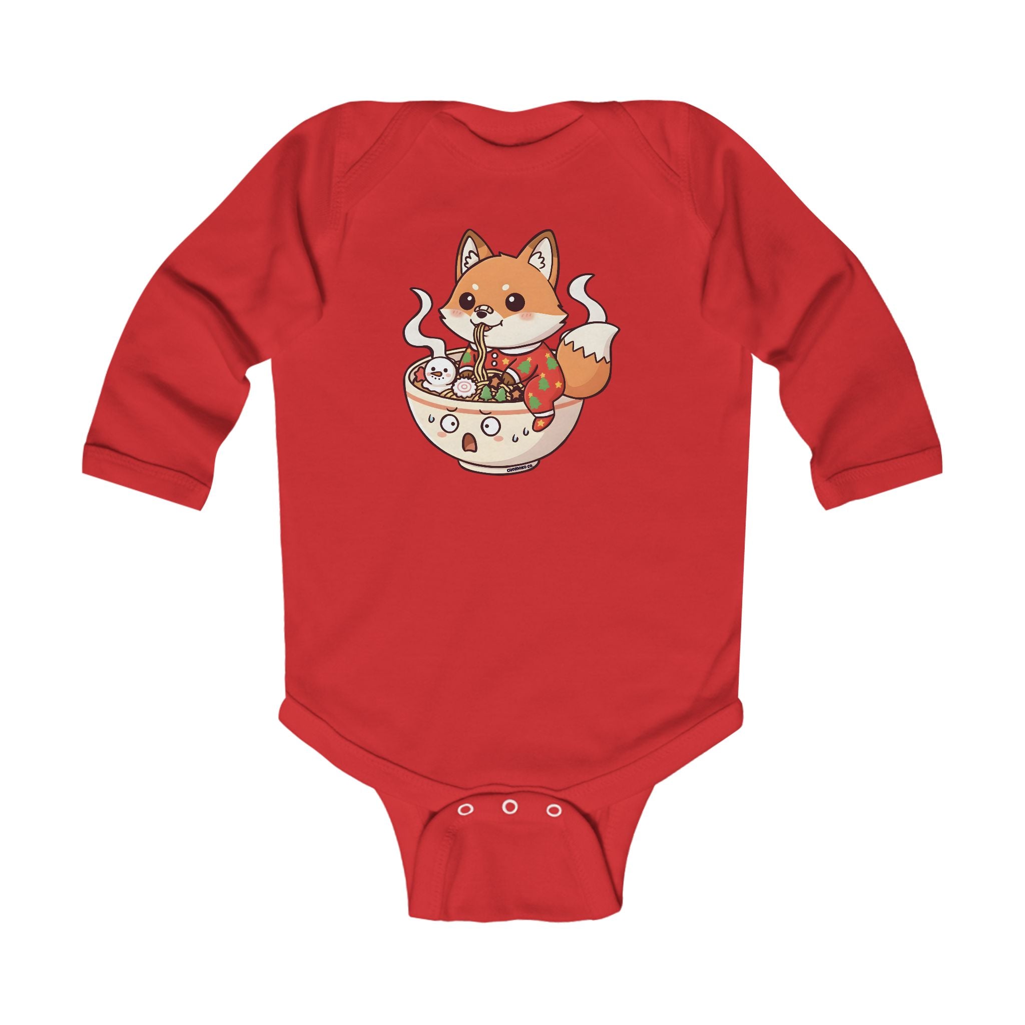 Sumi in Christmas pajamas Infant Long Sleeve Bodysuit