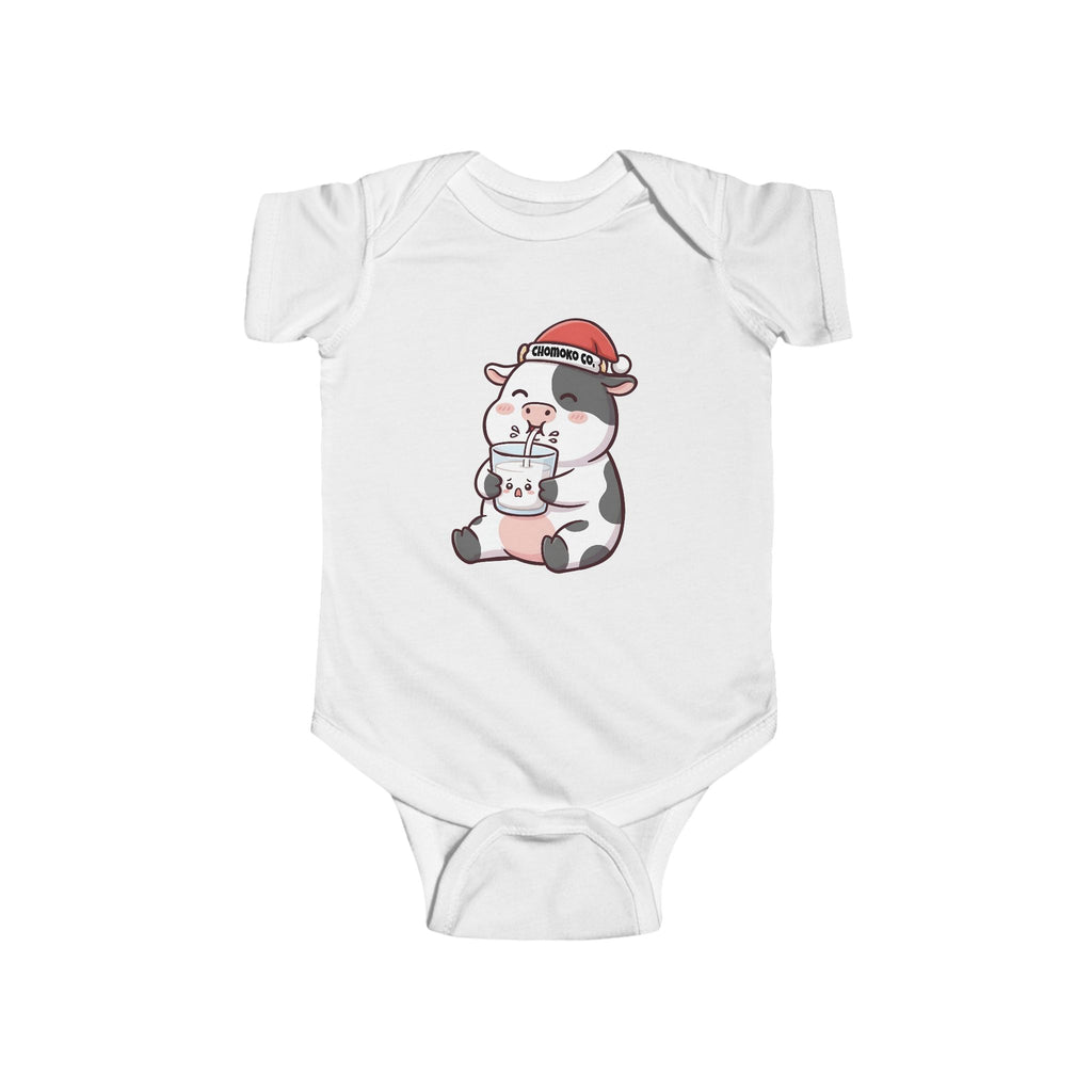 Kolby with Santa hat Infant Fine Jersey Bodysuit