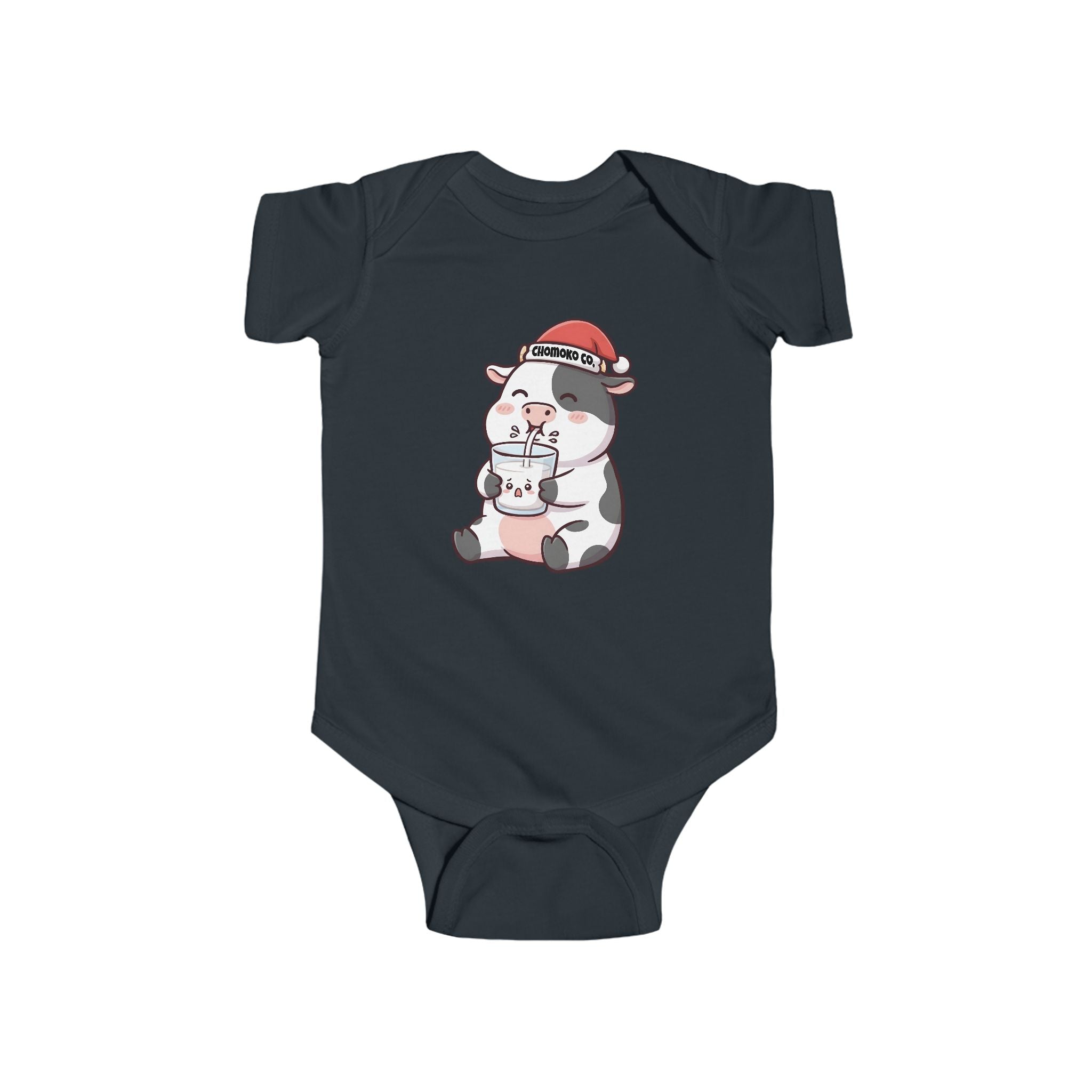 Kolby with Santa hat Infant Fine Jersey Bodysuit