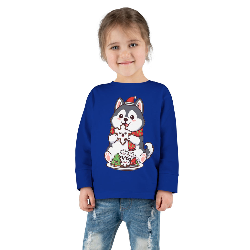 Koda eating Sugar cookies Toddler Long Sleeve Tee