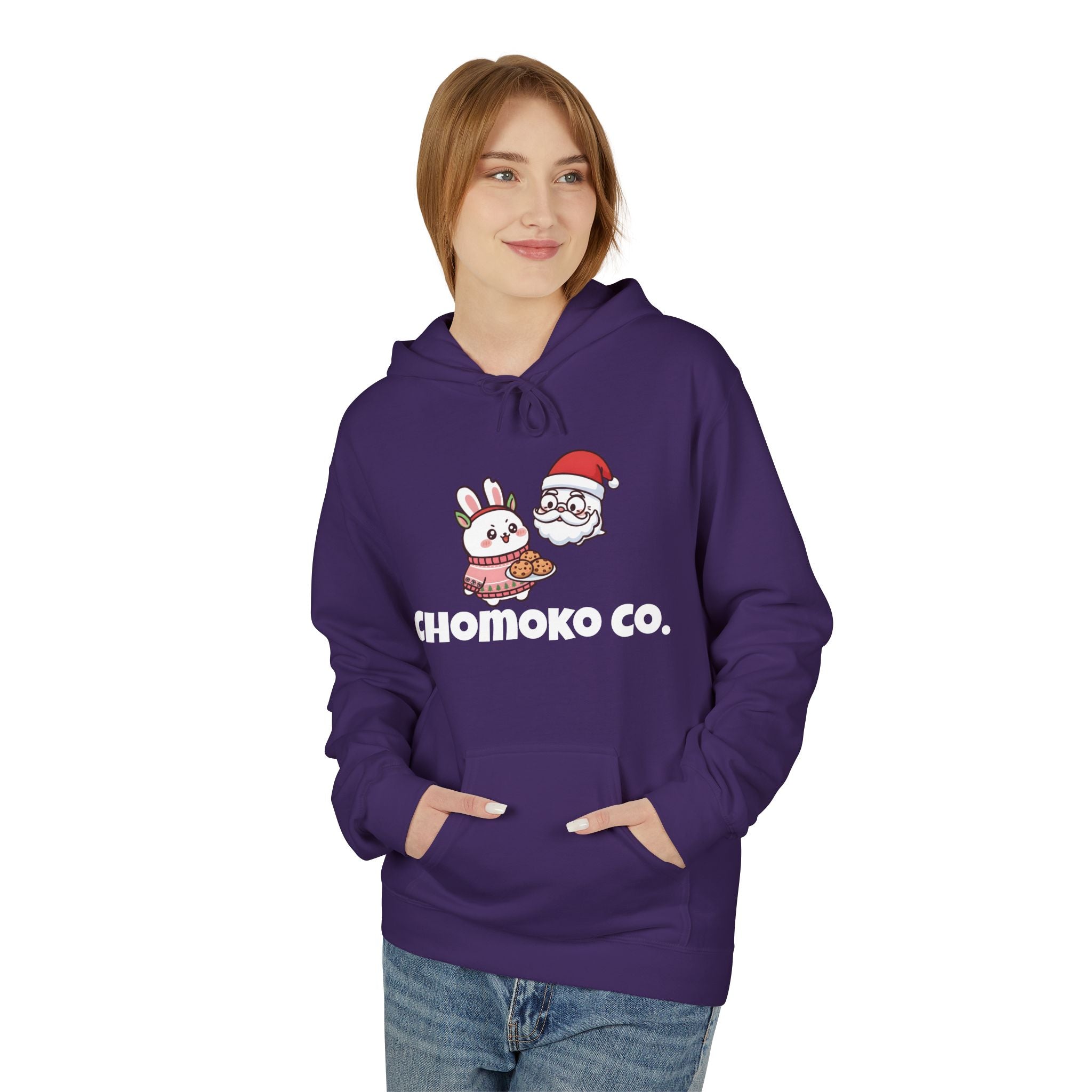 Chomoko and Santa Oji Unisex Midweight Softstyle Fleece Hoodie