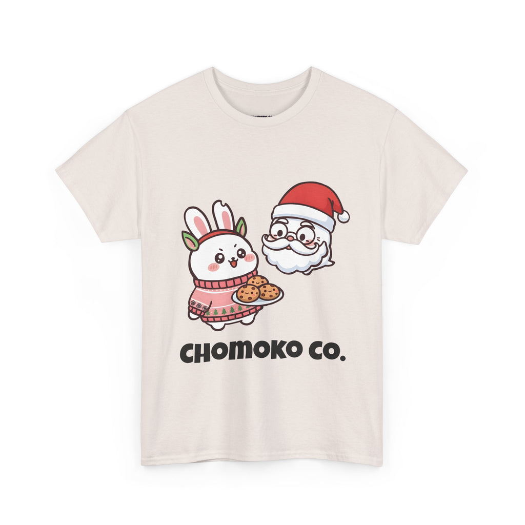 Chomoko and Oji Cookie Sharing Tee | Christmas Cute Holiday Shirt