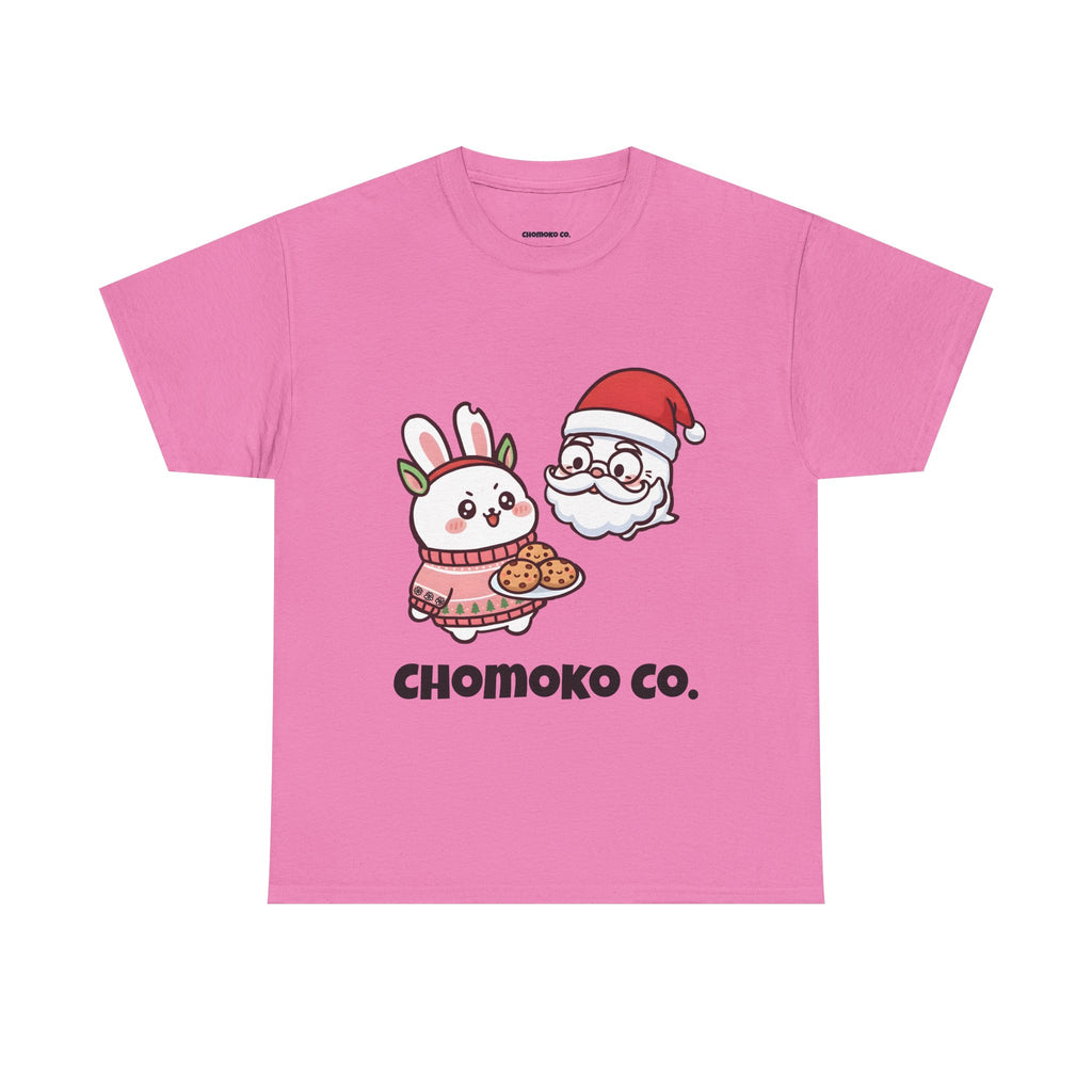 Chomoko and Oji Cookie Sharing Tee | Christmas Cute Holiday Shirt