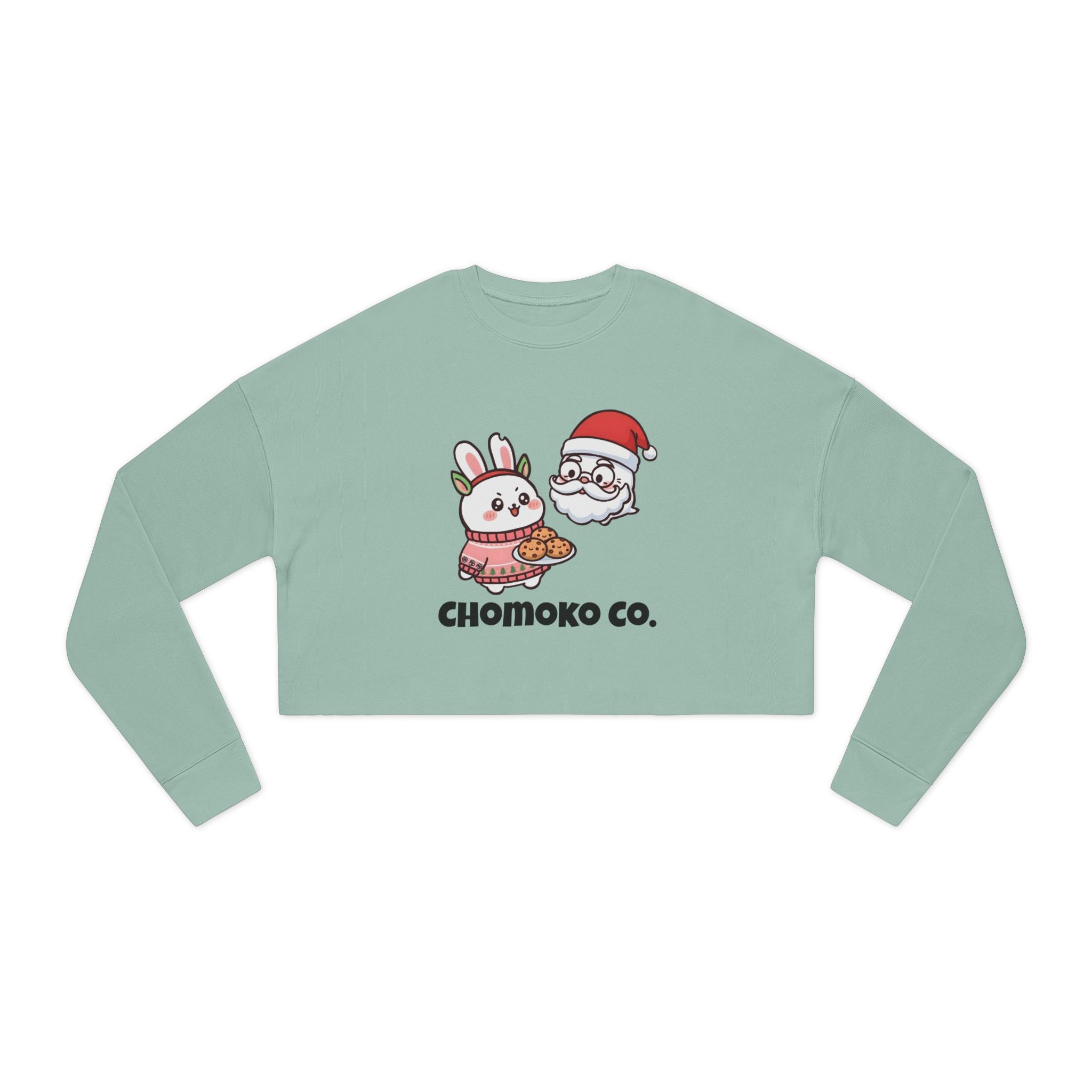 Chomoko and santa Oji Women's Cropped Sweatshirt