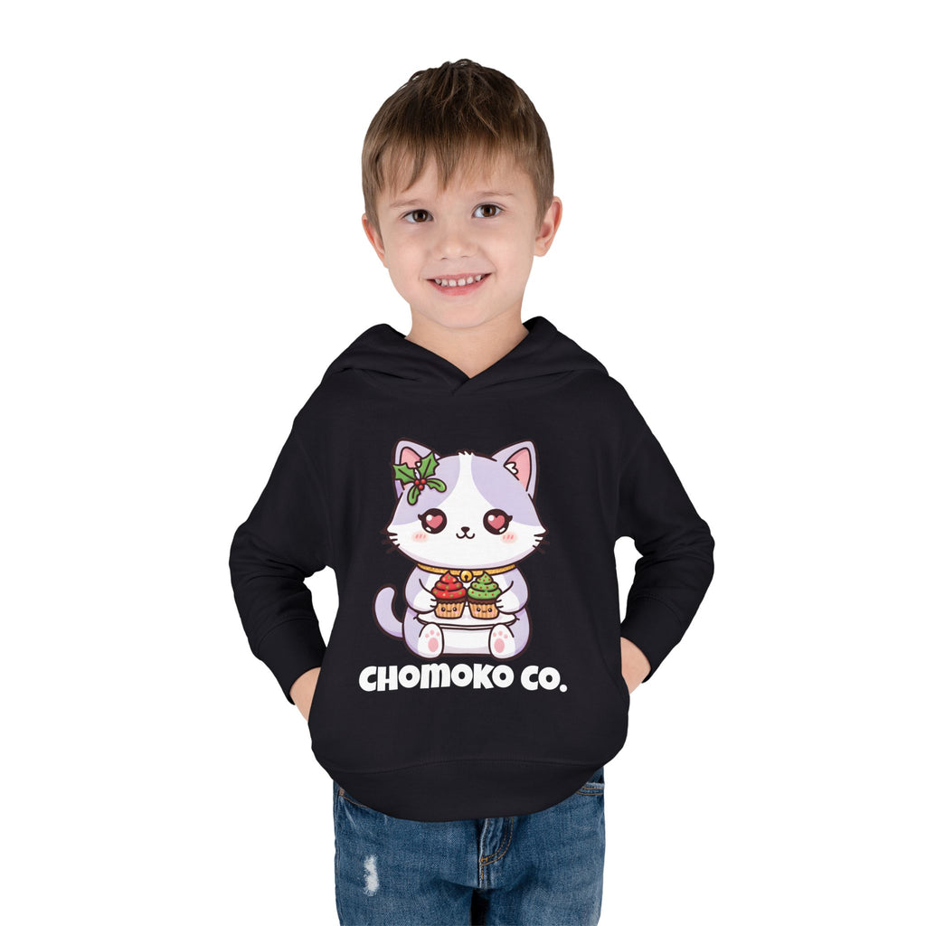 Nori with Christmas Cupcakes Toddler Pullover Fleece Hoodie