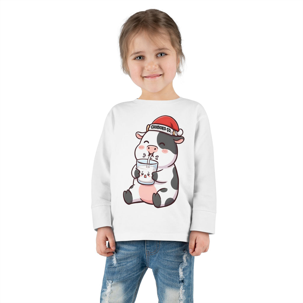 Kolby with Santa hat Toddler Long Sleeve Tee