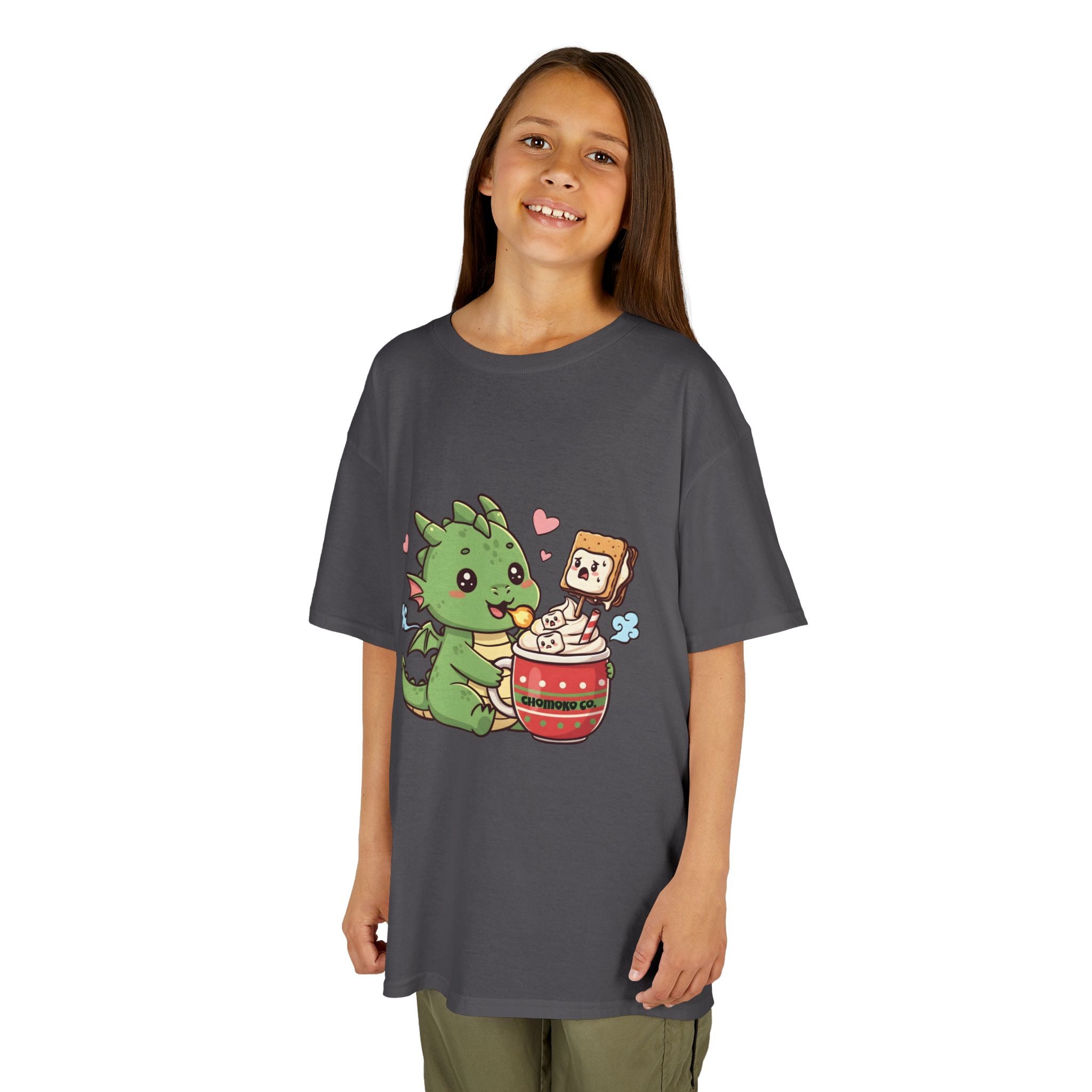 Rinzu drinking Hot chocolate Kids Heavy Cotton™ Tee
