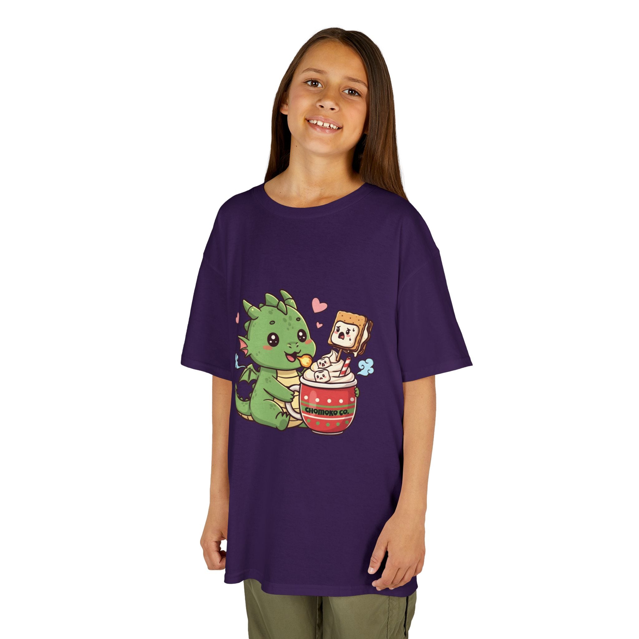 Rinzu drinking Hot chocolate Kids Heavy Cotton™ Tee