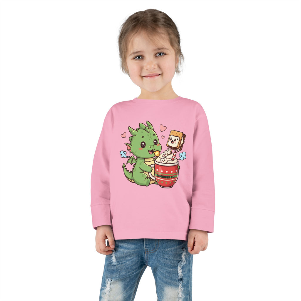 Rinzu drinking Hot chocolate Toddler Long Sleeve Tee