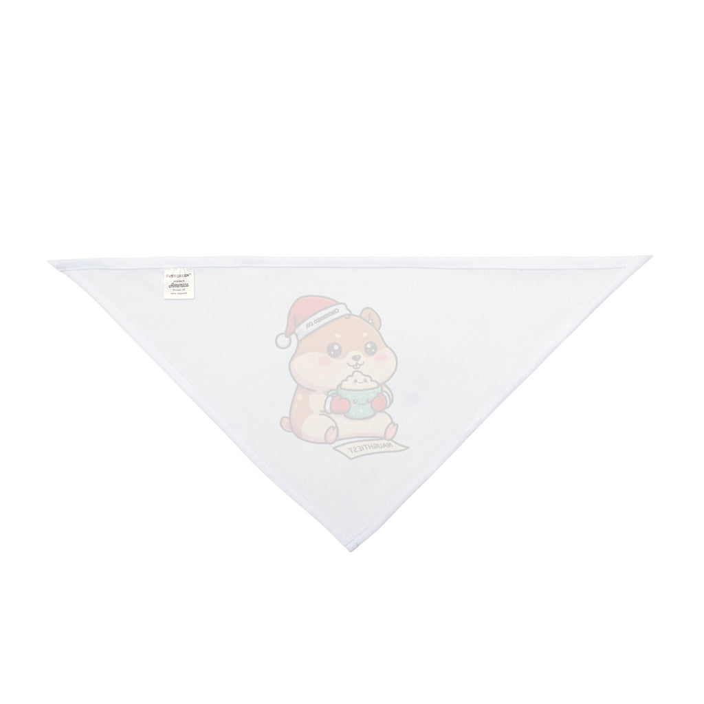 Atsu drinking Eggnog Pet Bandana