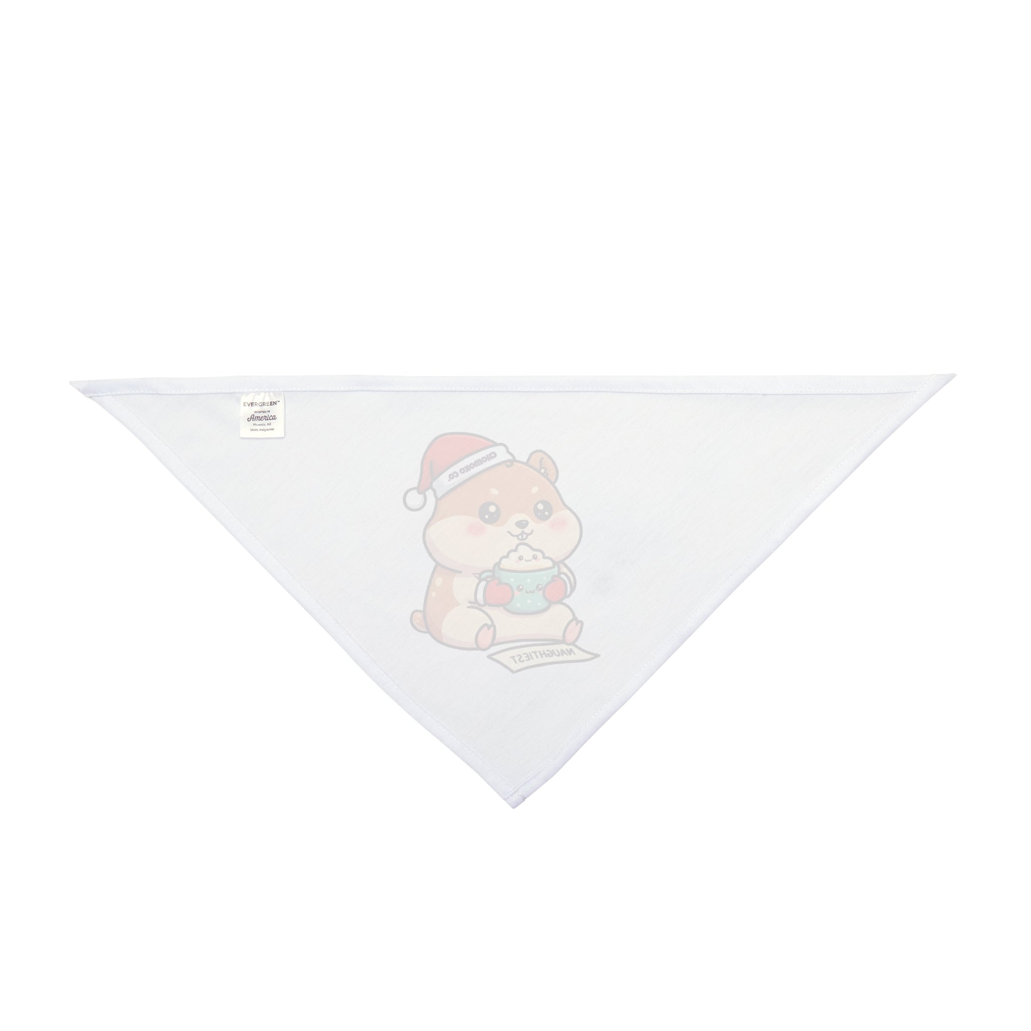 Atsu drinking Eggnog Pet Bandana