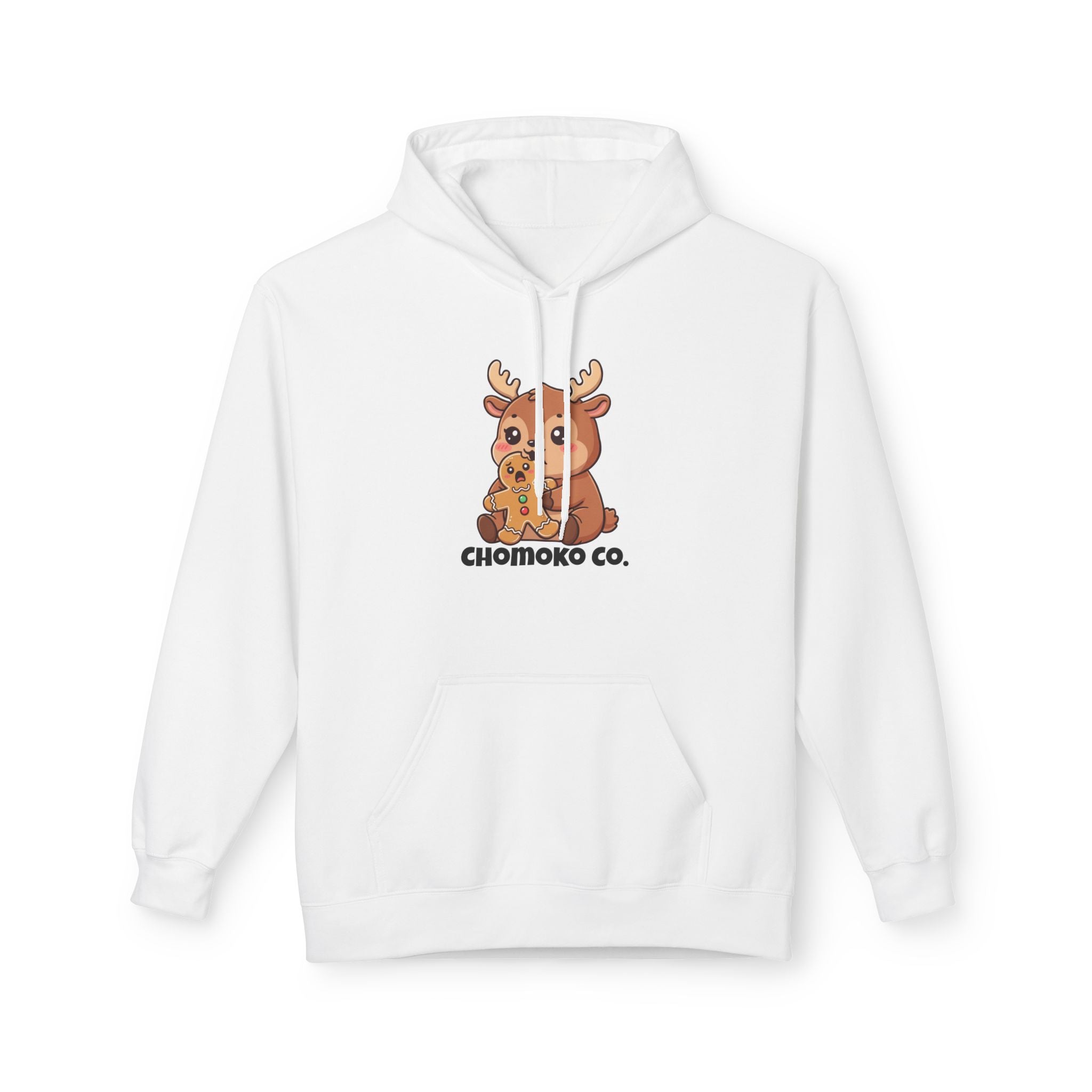 Haru eating a Gingerbread Man Unisex Midweight Softstyle Fleece Hoodie