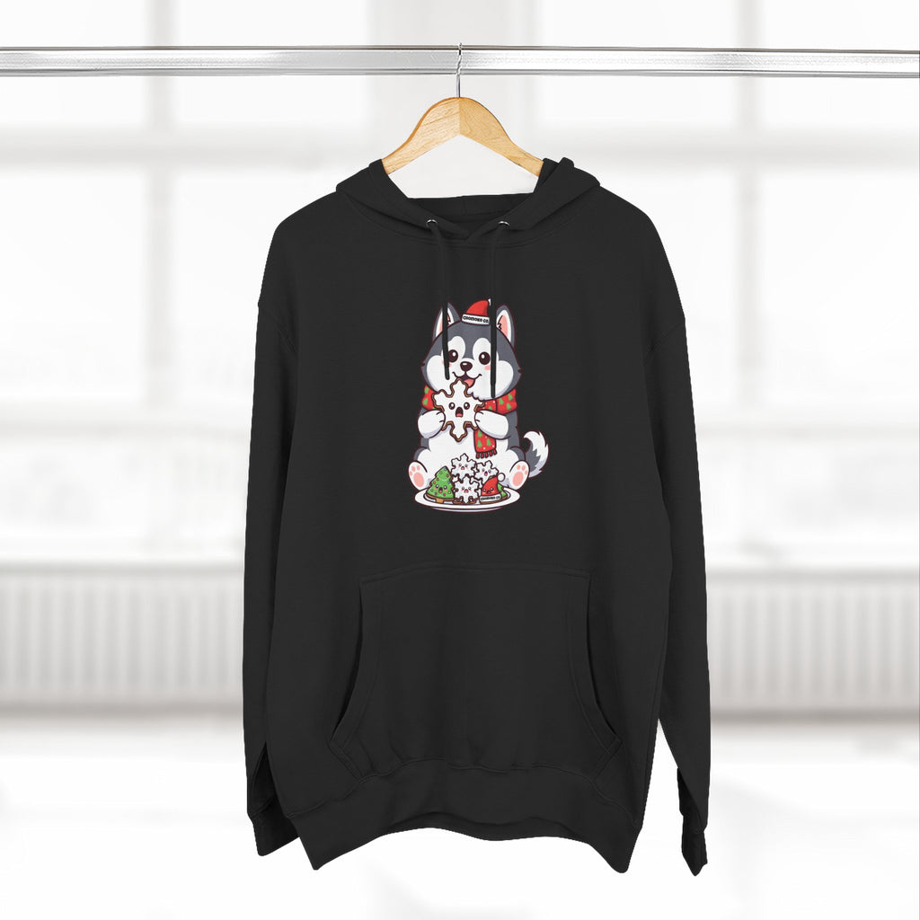 Koda eating Sugar cookies Three-Panel Fleece Hoodie