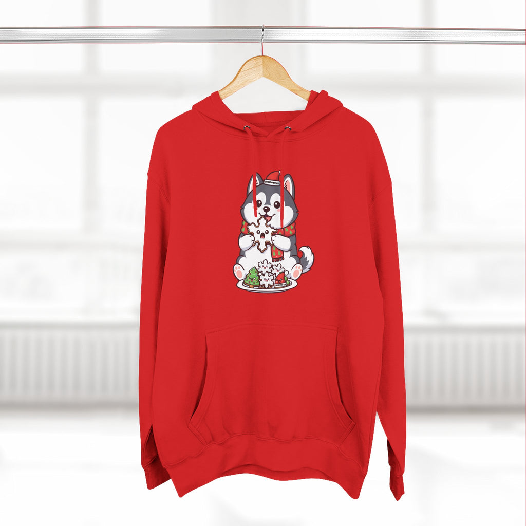 Koda eating Sugar cookies Three-Panel Fleece Hoodie