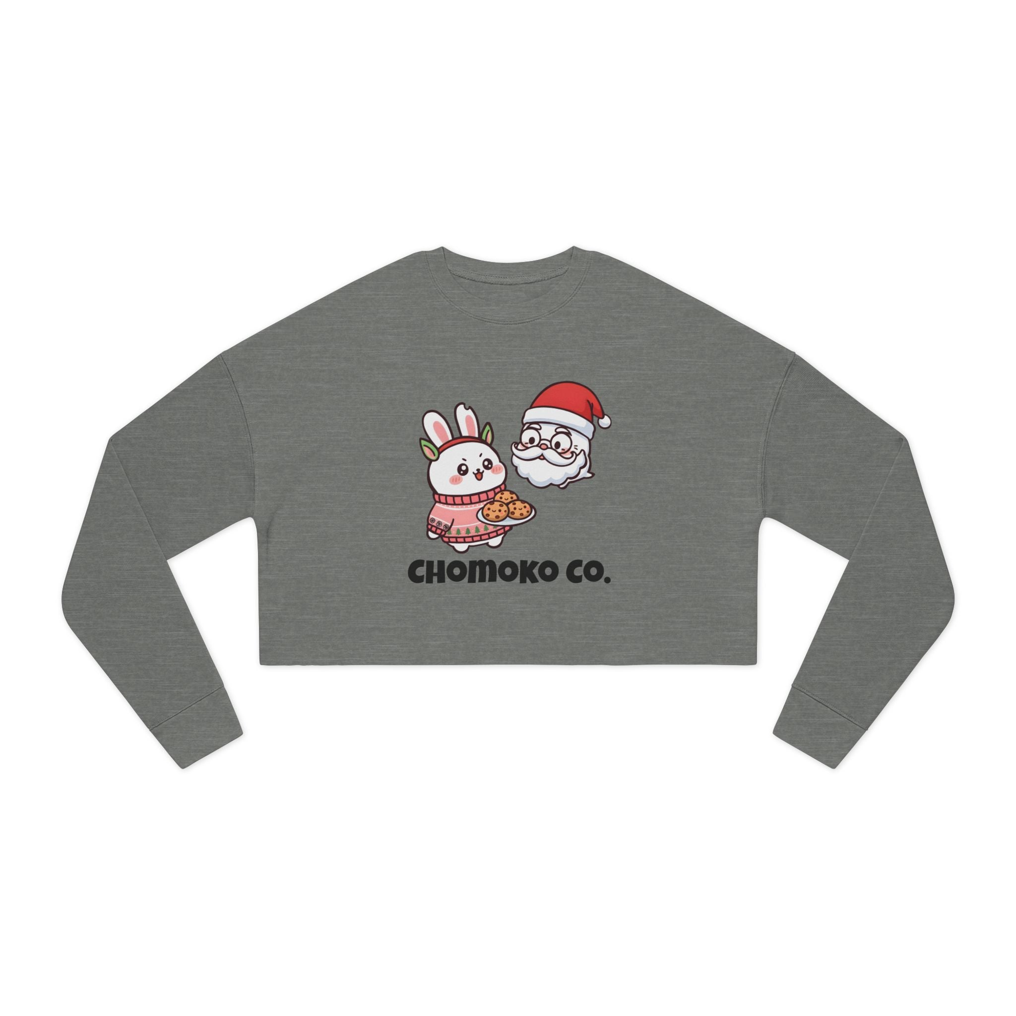 Chomoko and santa Oji Women's Cropped Sweatshirt
