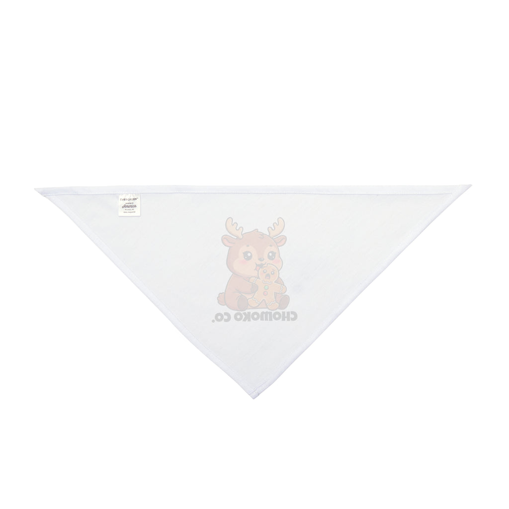 Haru eating a Gingerbread Man Pet Bandana
