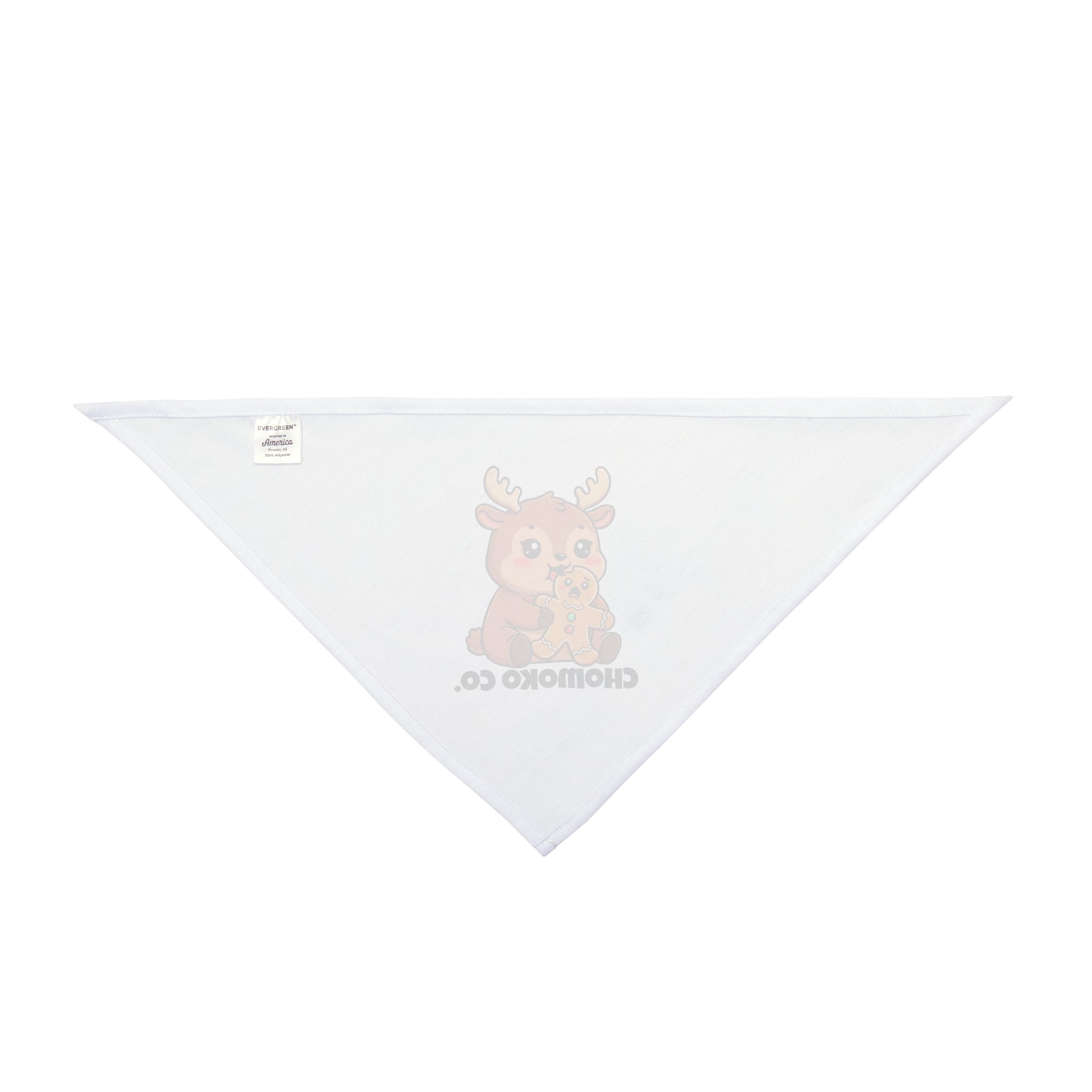 Haru eating a Gingerbread Man Pet Bandana