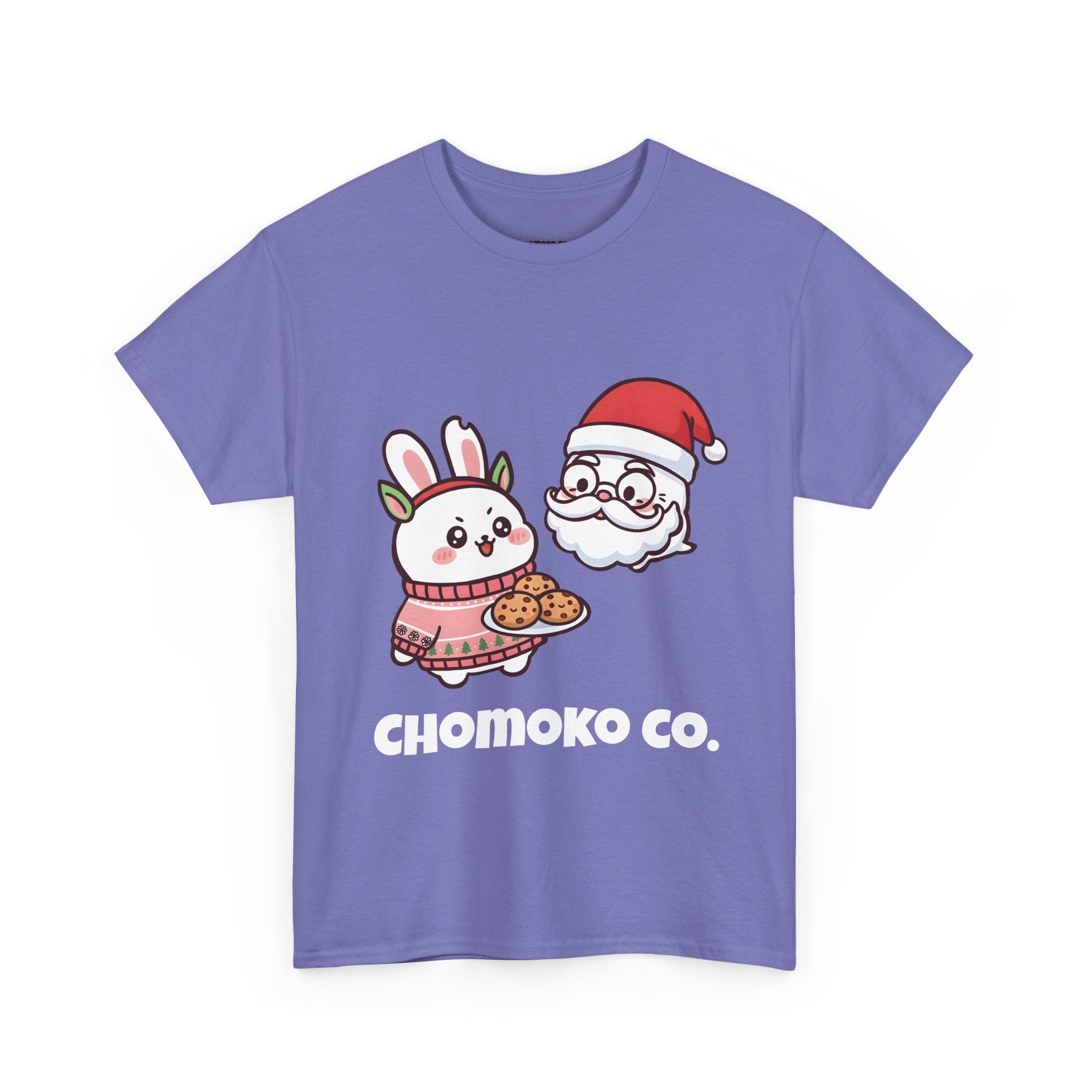 Chomoko and Oji Cookie Sharing Tee | Christmas Cute Holiday Shirt