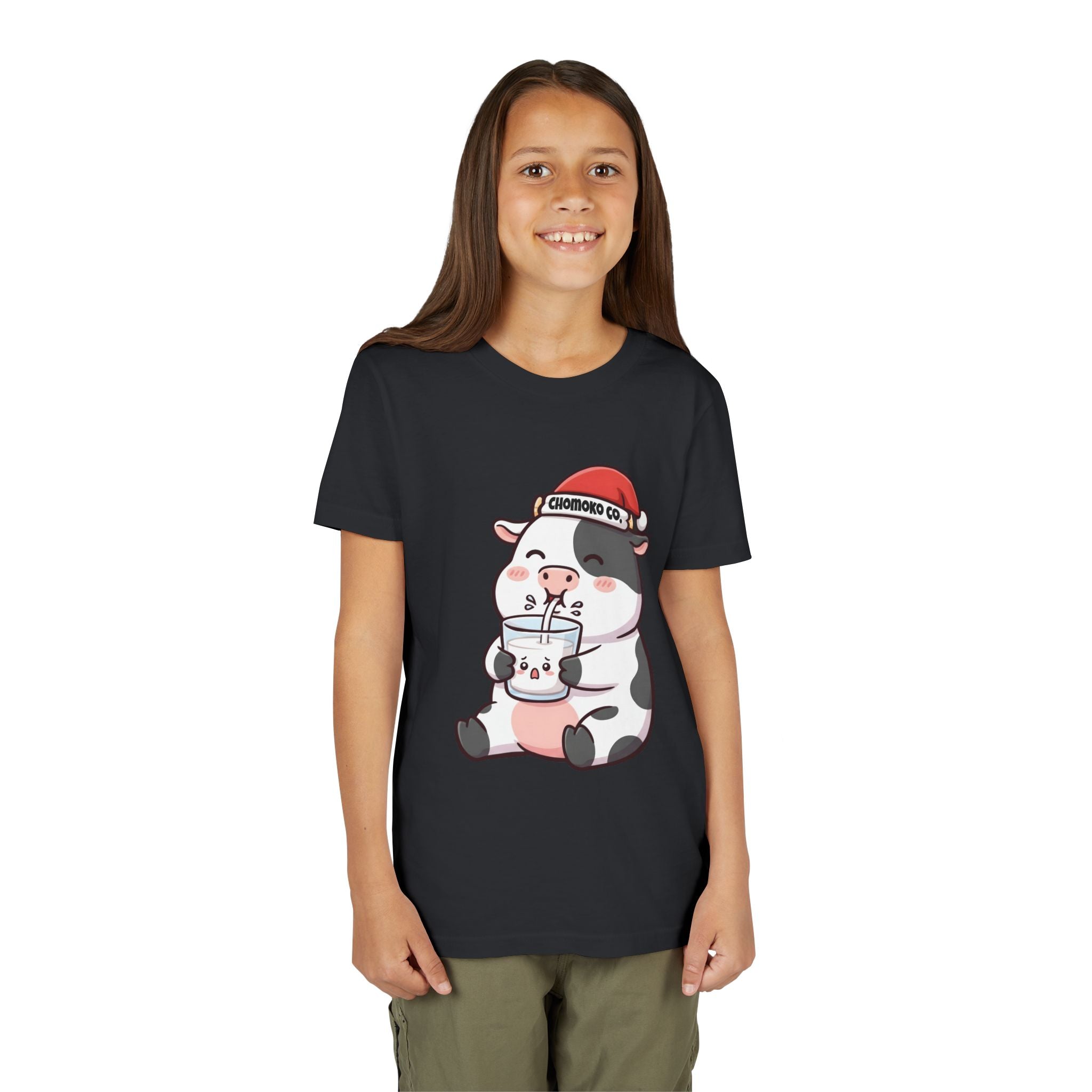 Kolby with Santa hat Youth Short Sleeve Tee