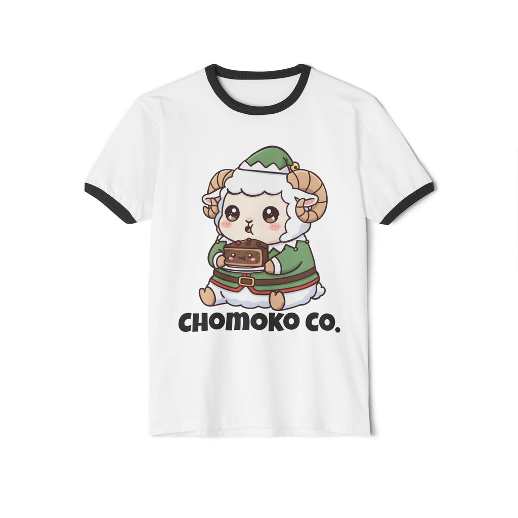 Bashi in an elf costume Unisex Cotton Ringer T-Shirt