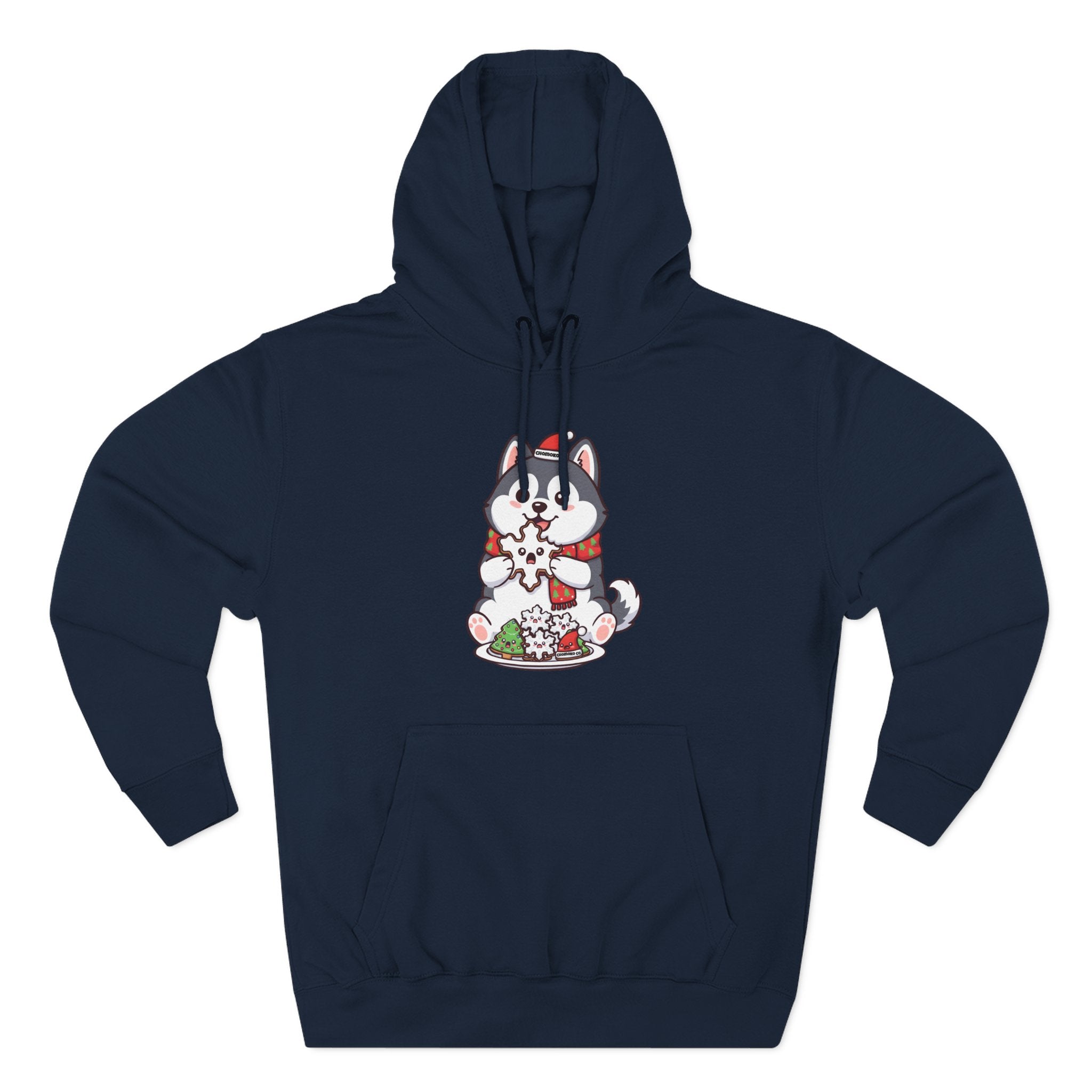 Koda eating Sugar cookies Three-Panel Fleece Hoodie