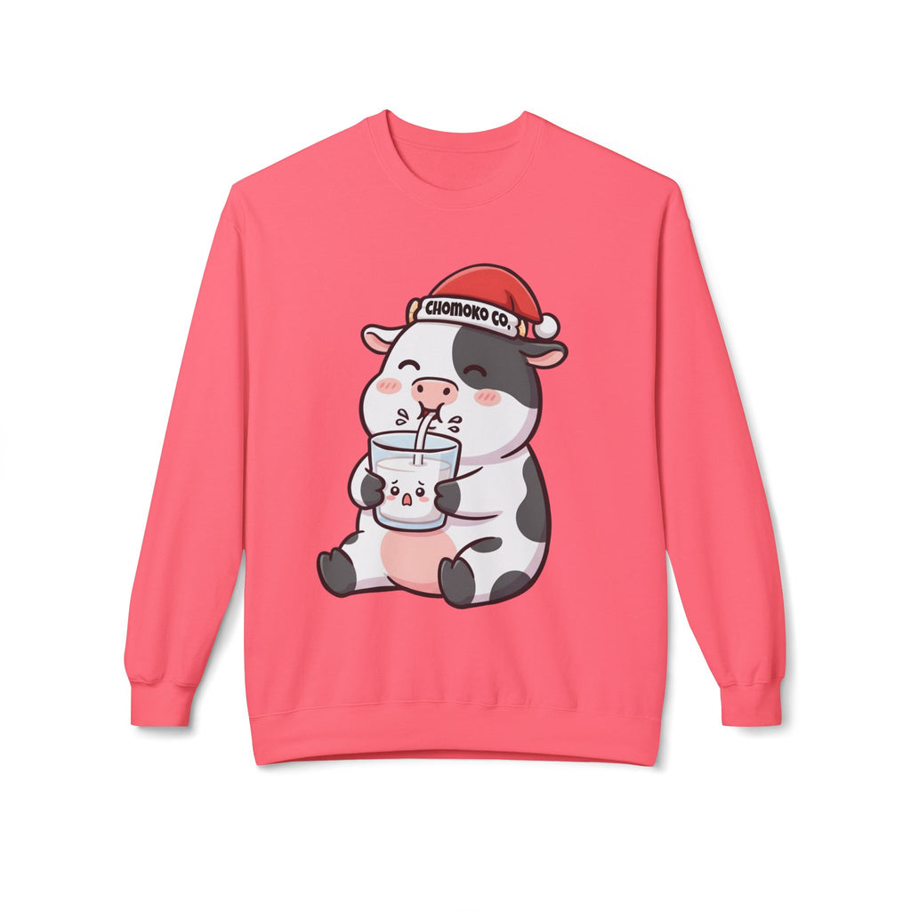 Kolby with Santa hat Unisex Midweight Softstyle Fleece Crewneck Sweatshirt