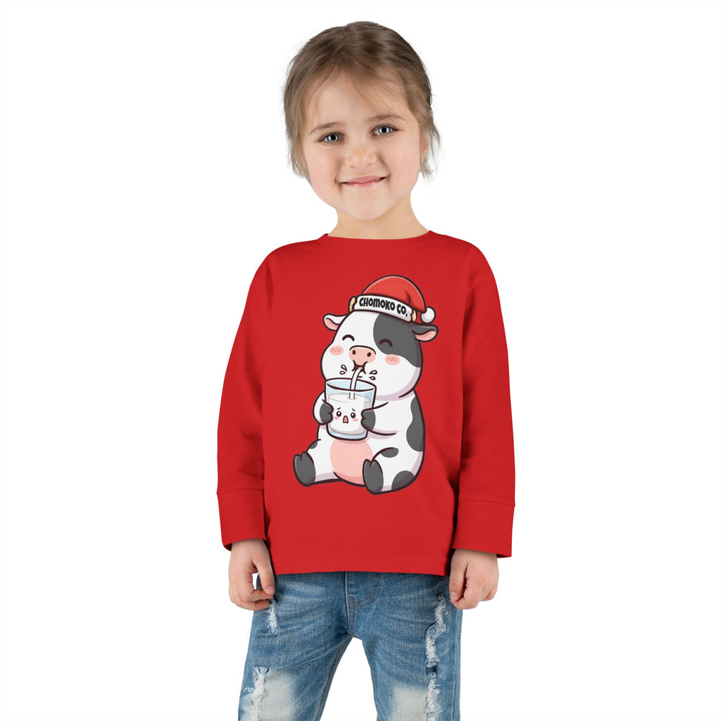 Kolby with Santa hat Toddler Long Sleeve Tee