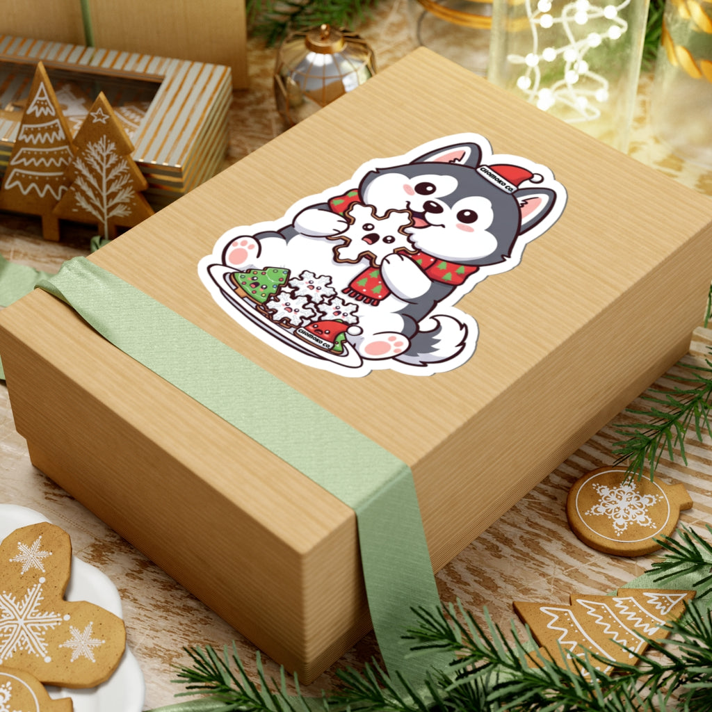 Koda eating Sugar cookies Kiss-Cut Stickers