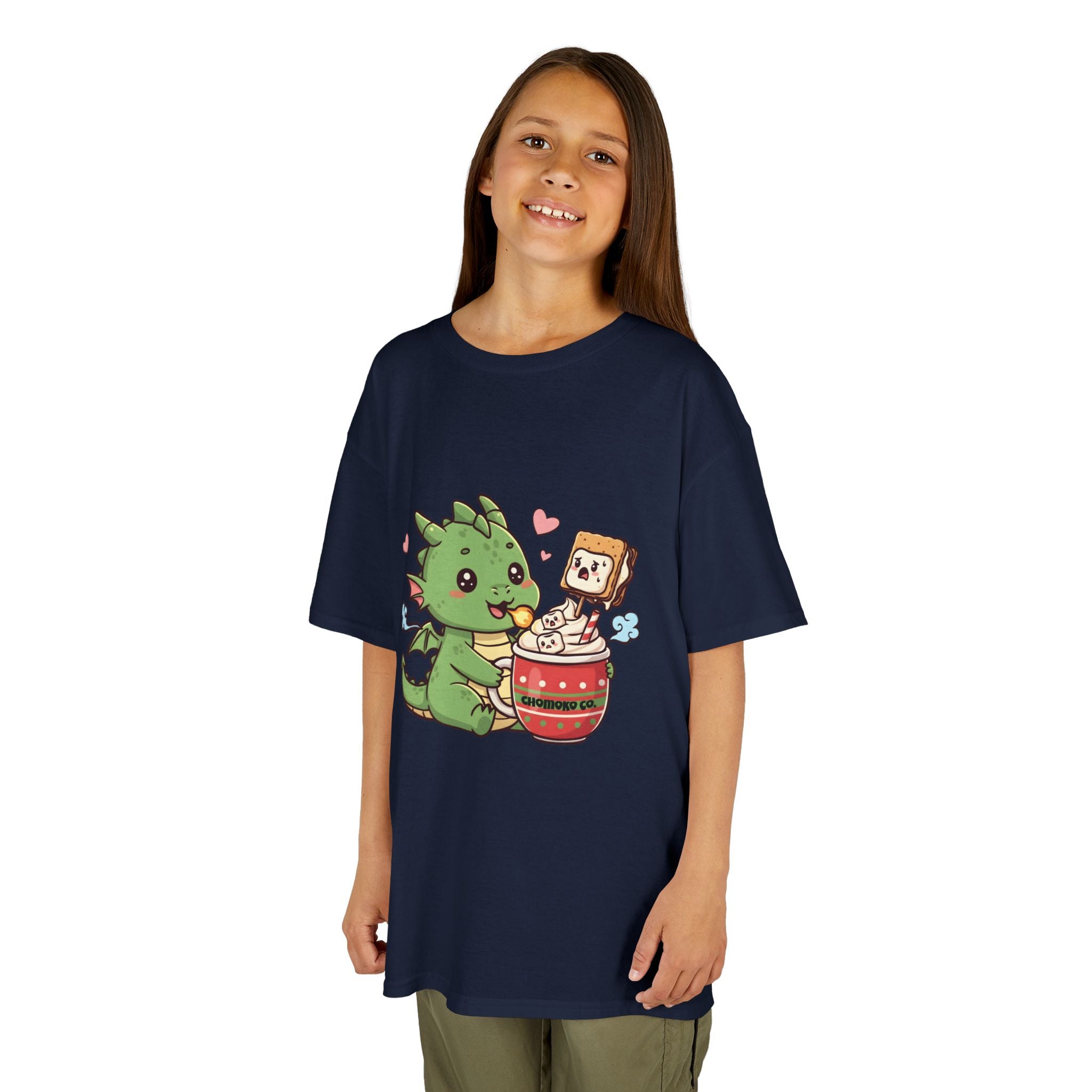Rinzu drinking Hot chocolate Kids Heavy Cotton™ Tee