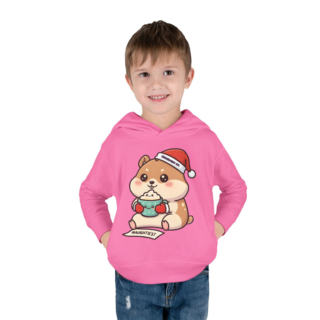 Atsu drinking Eggnog Toddler Pullover Fleece Hoodie
