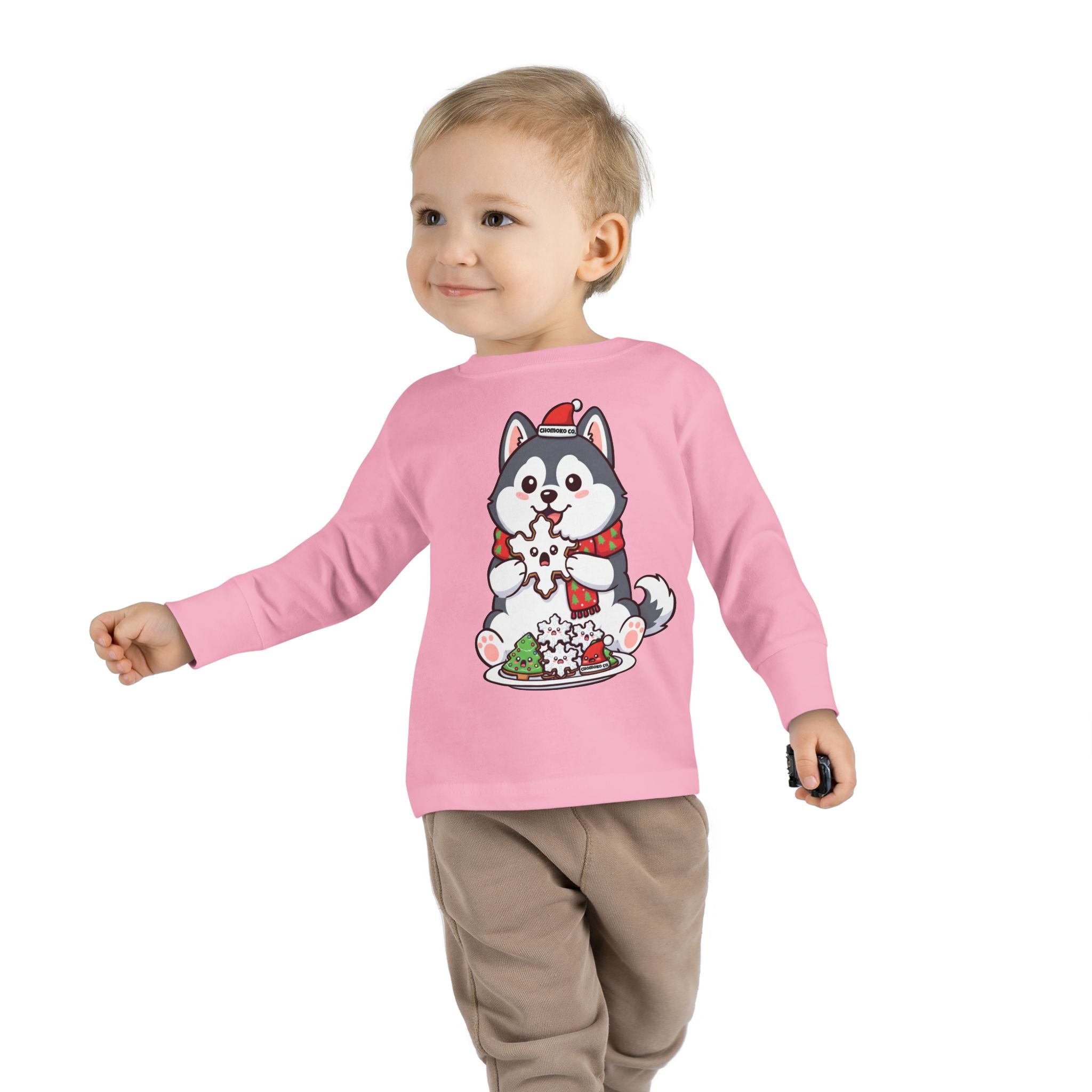 Koda eating Sugar cookies Toddler Long Sleeve Tee