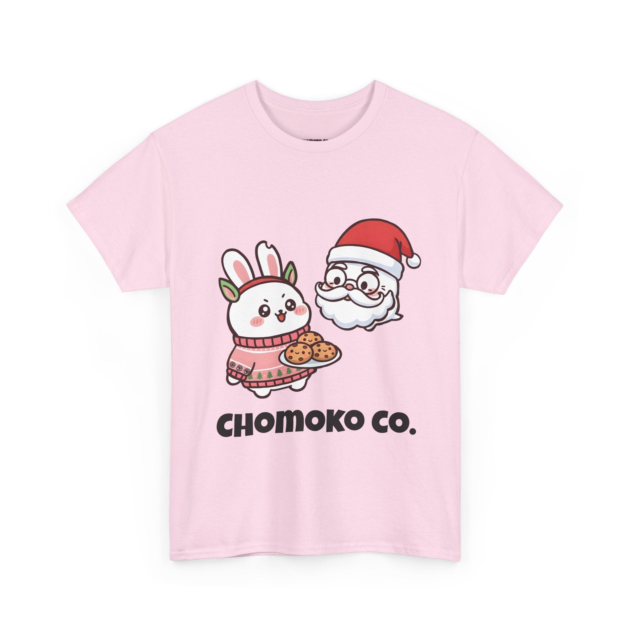 Chomoko and Oji Cookie Sharing Tee | Christmas Cute Holiday Shirt