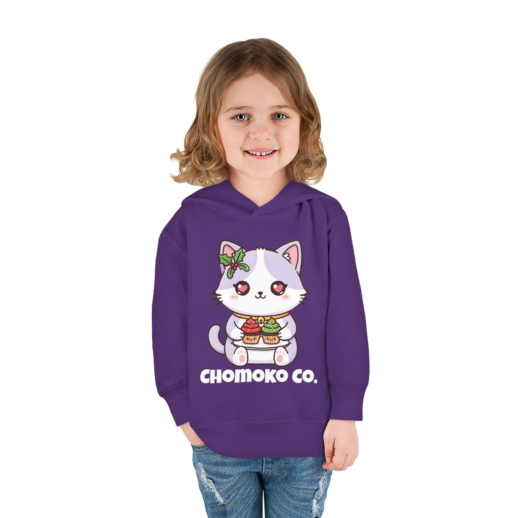 Nori with Christmas Cupcakes Toddler Pullover Fleece Hoodie