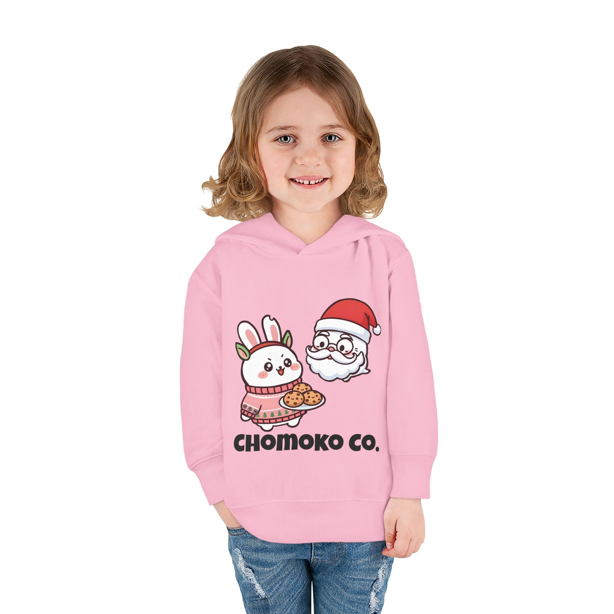Chomoko and Santa Oji Toddler Pullover Fleece Hoodie