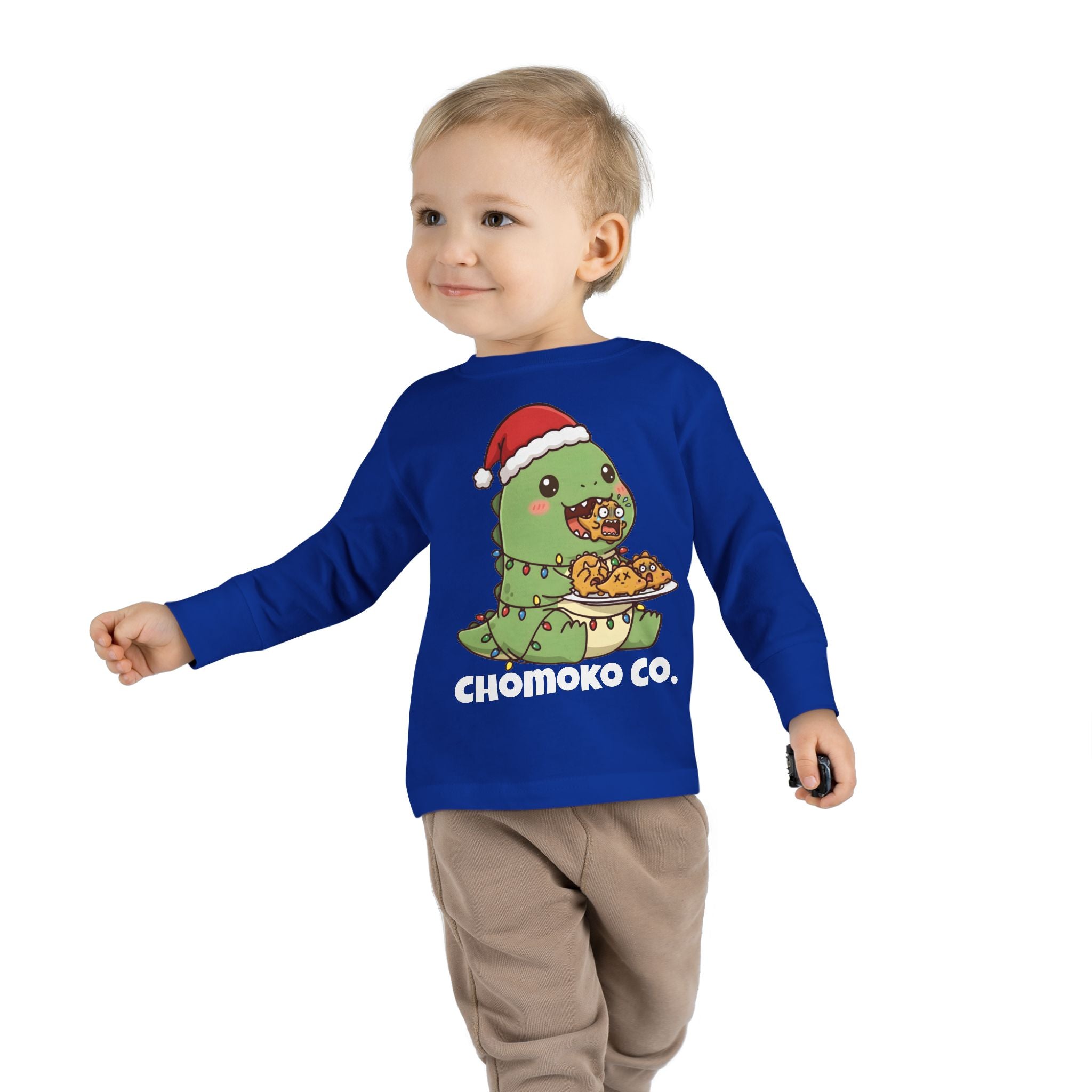 Tatsu with Christmas lights Toddler Long Sleeve Tee