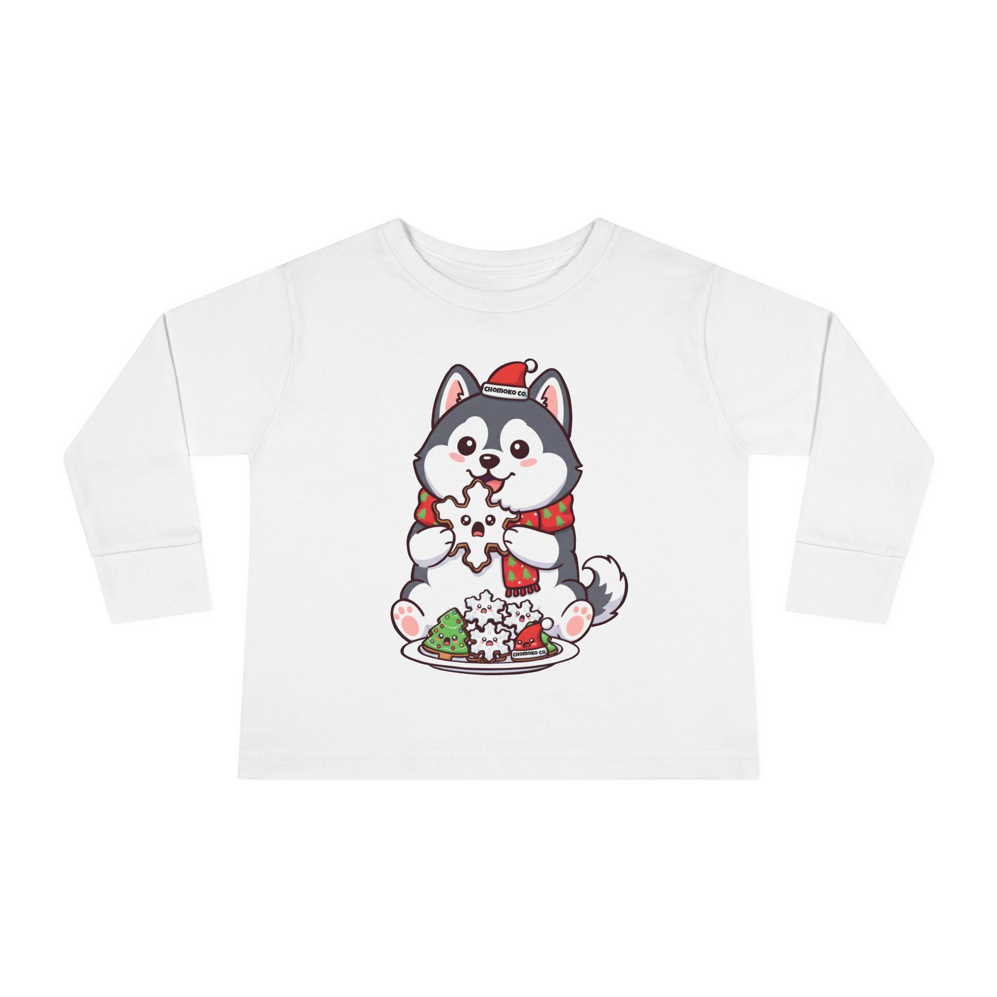 Koda eating Sugar cookies Toddler Long Sleeve Tee