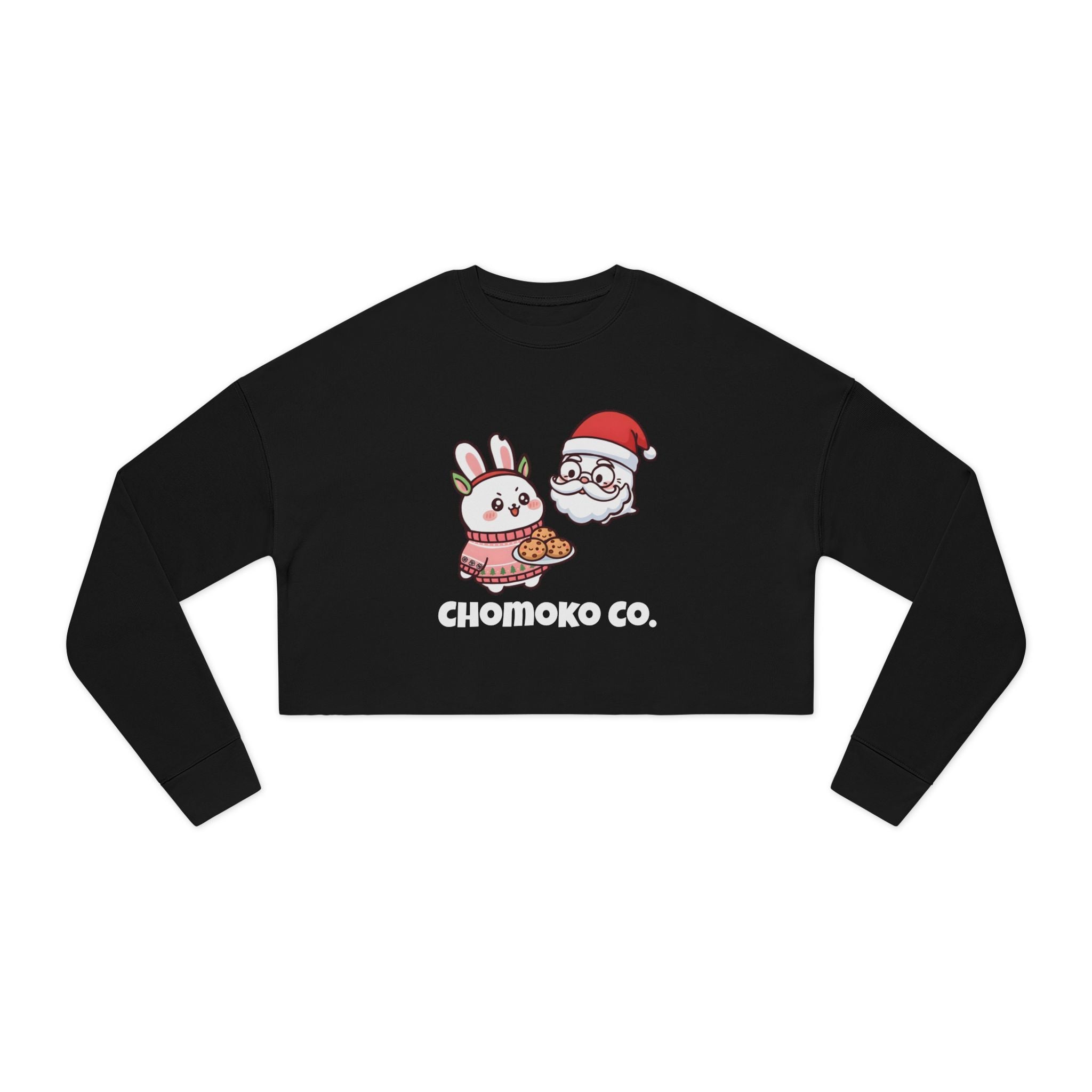 Chomoko and santa Oji Women's Cropped Sweatshirt
