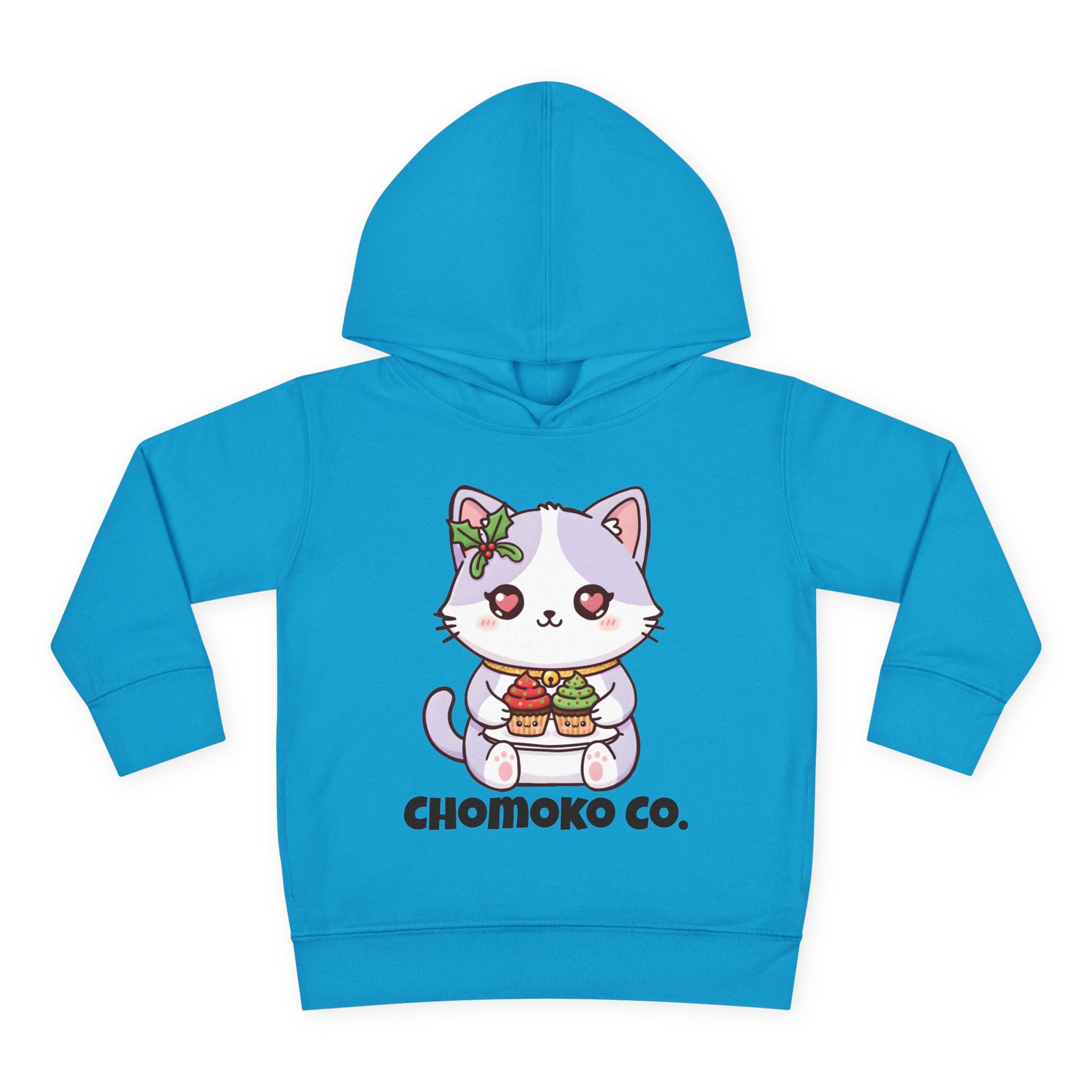 Nori with Christmas Cupcakes Toddler Pullover Fleece Hoodie