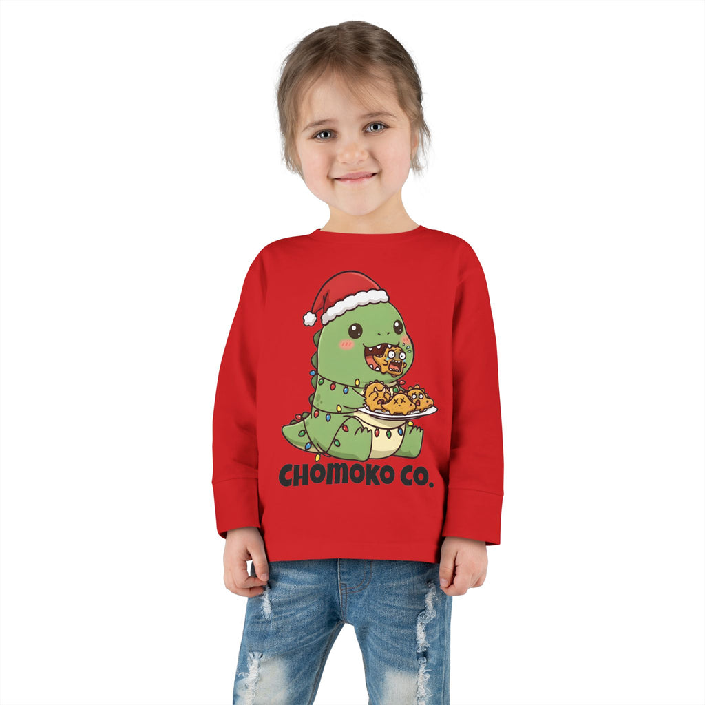 Tatsu with Christmas lights Toddler Long Sleeve Tee