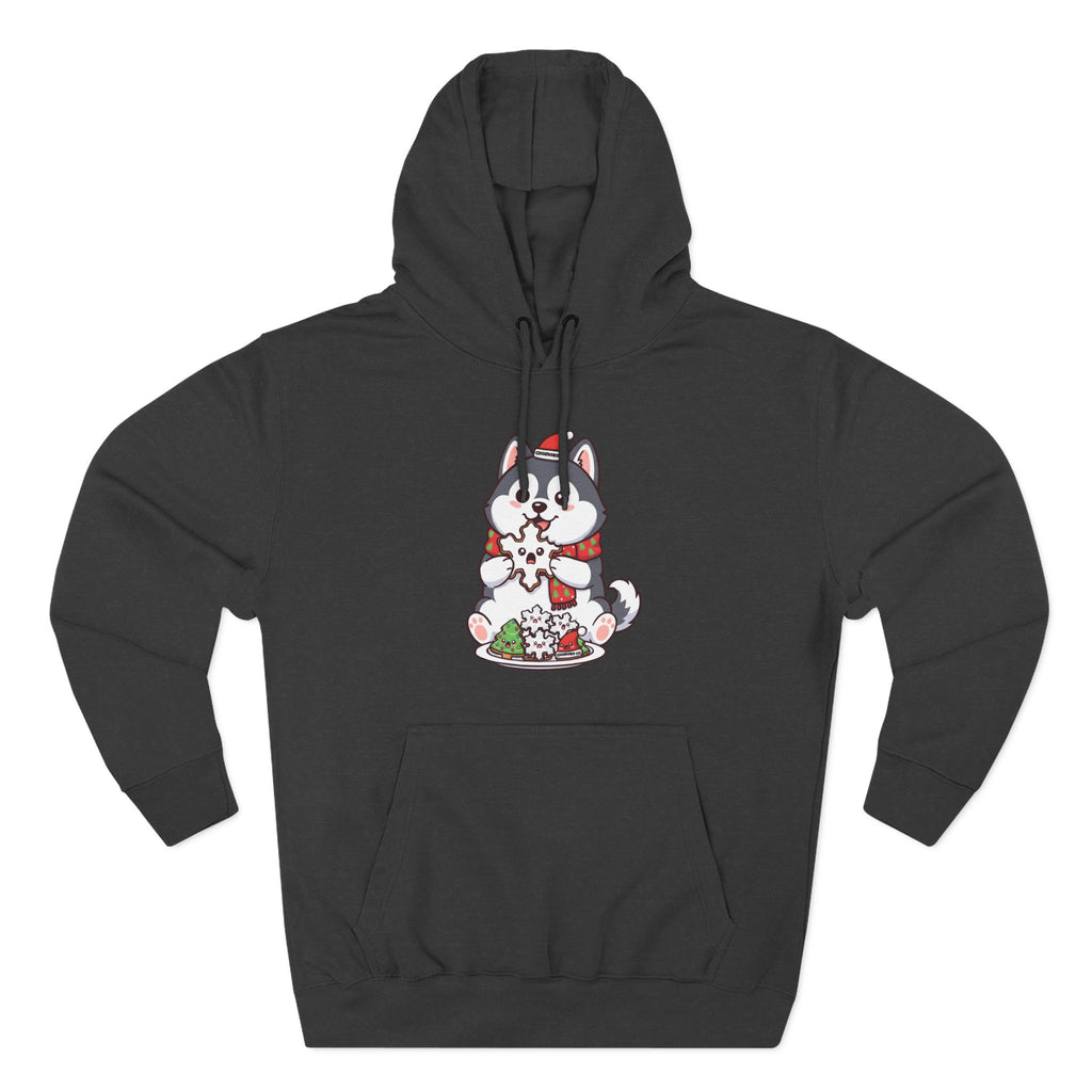 Koda eating Sugar cookies Three-Panel Fleece Hoodie