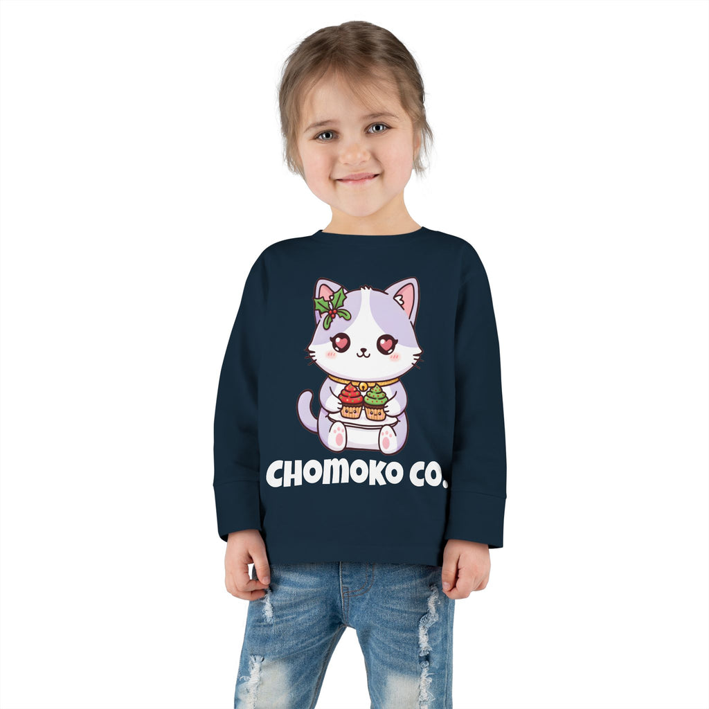 Nori with Christmas Cupcakes Toddler Long Sleeve Tee