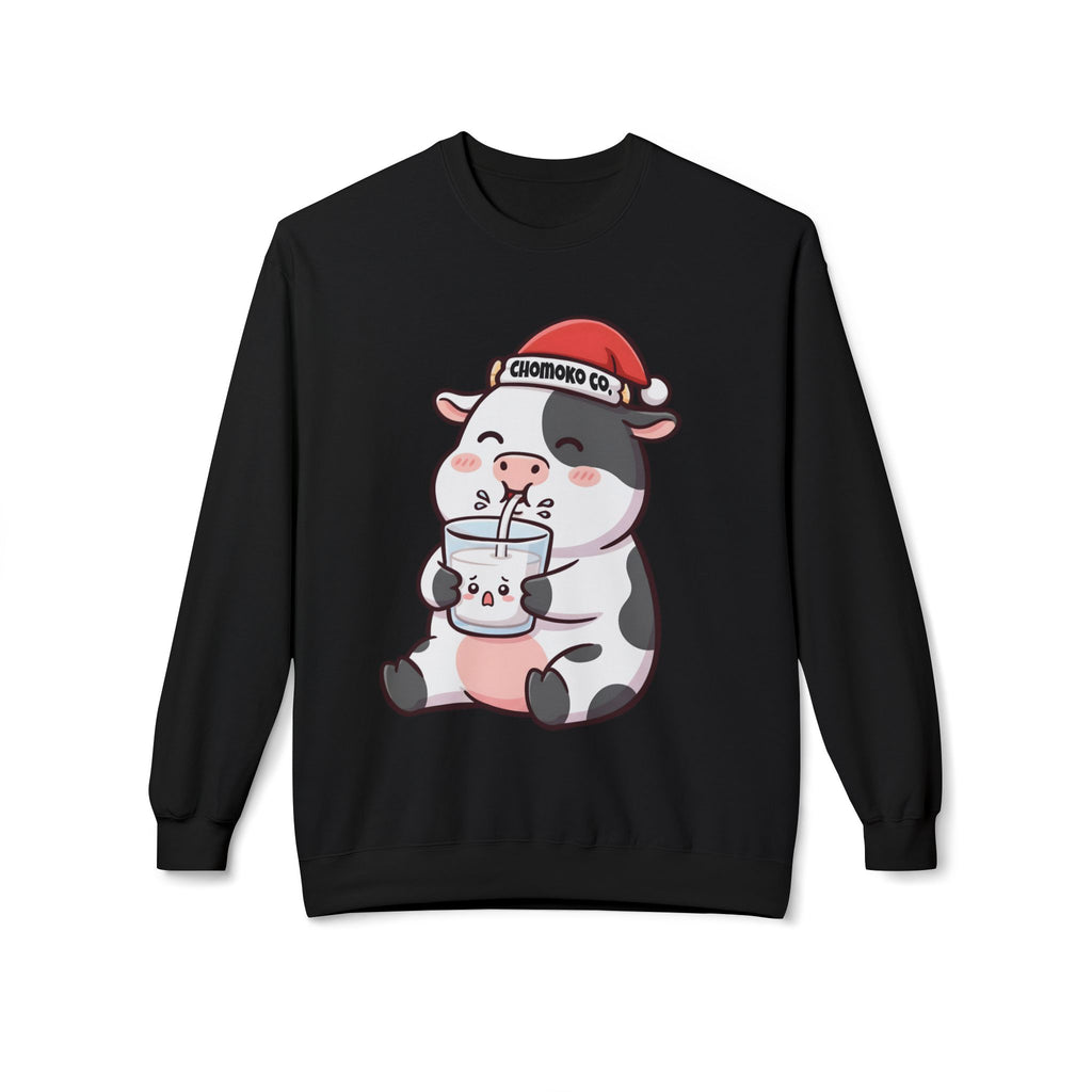 Kolby with Santa hat Unisex Midweight Softstyle Fleece Crewneck Sweatshirt