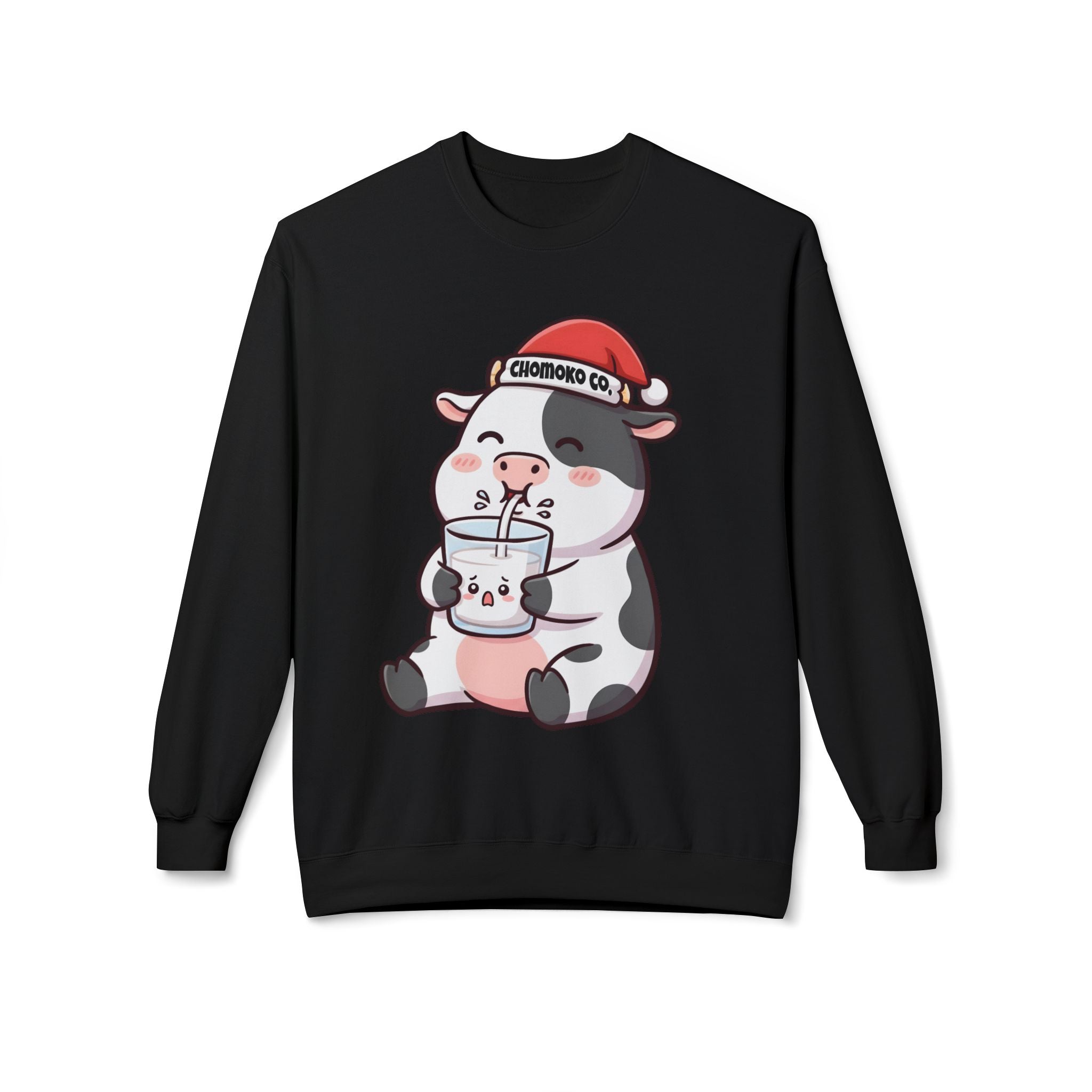 Kolby with Santa hat Unisex Midweight Softstyle Fleece Crewneck Sweatshirt