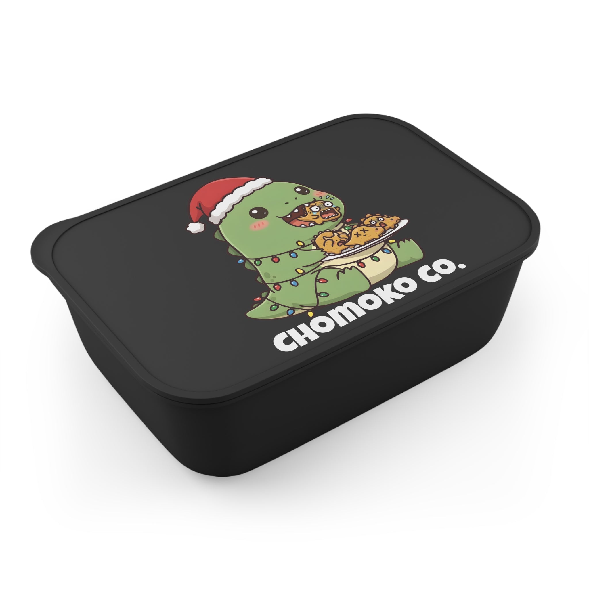 Tatsu with Christmas lights PLA Bento Box with Band and Utensils