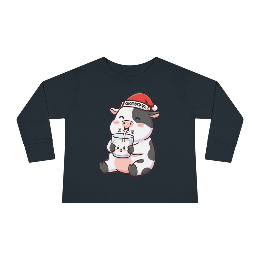 Kolby with Santa hat Toddler Long Sleeve Tee