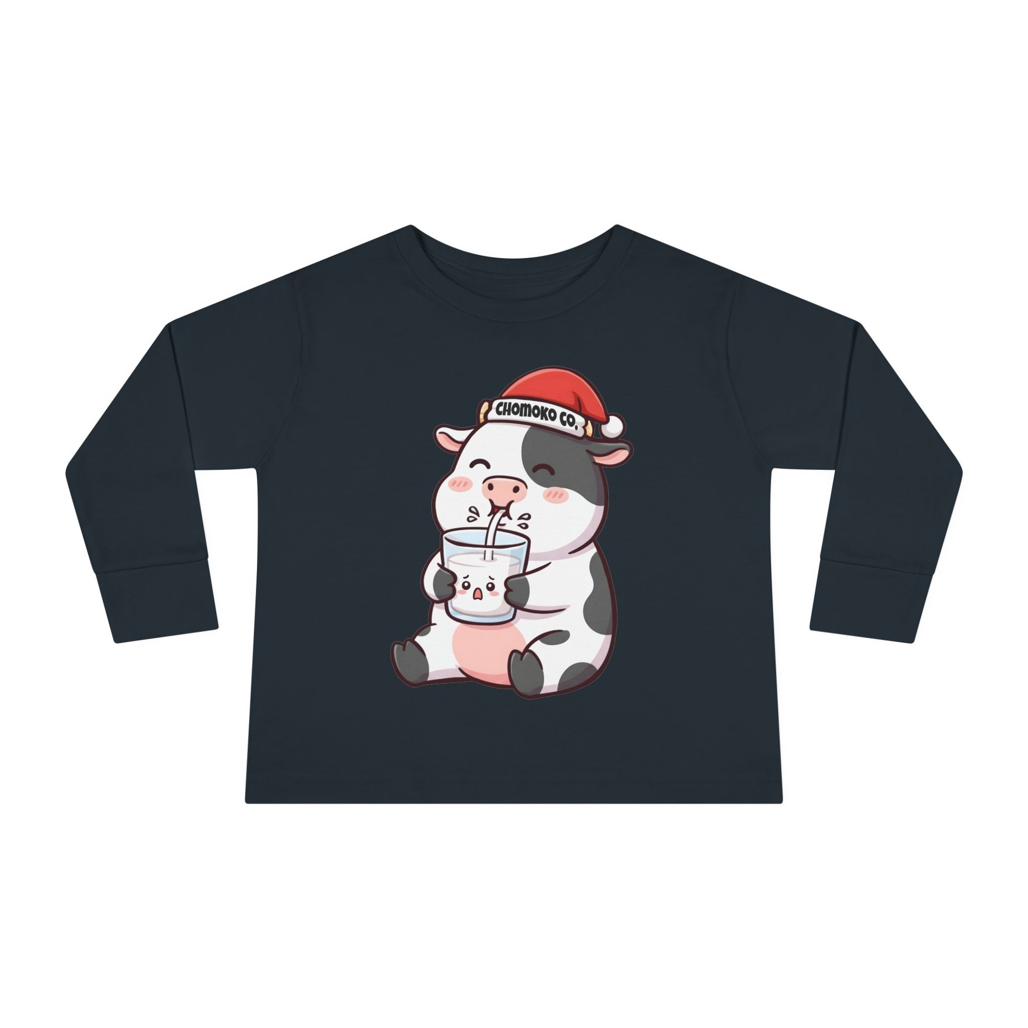 Kolby with Santa hat Toddler Long Sleeve Tee