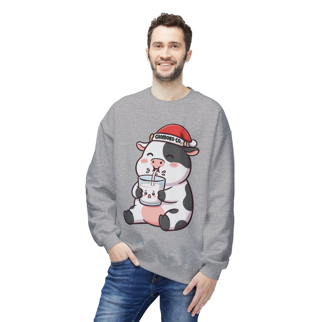 Kolby with Santa hat Unisex Midweight Softstyle Fleece Crewneck Sweatshirt