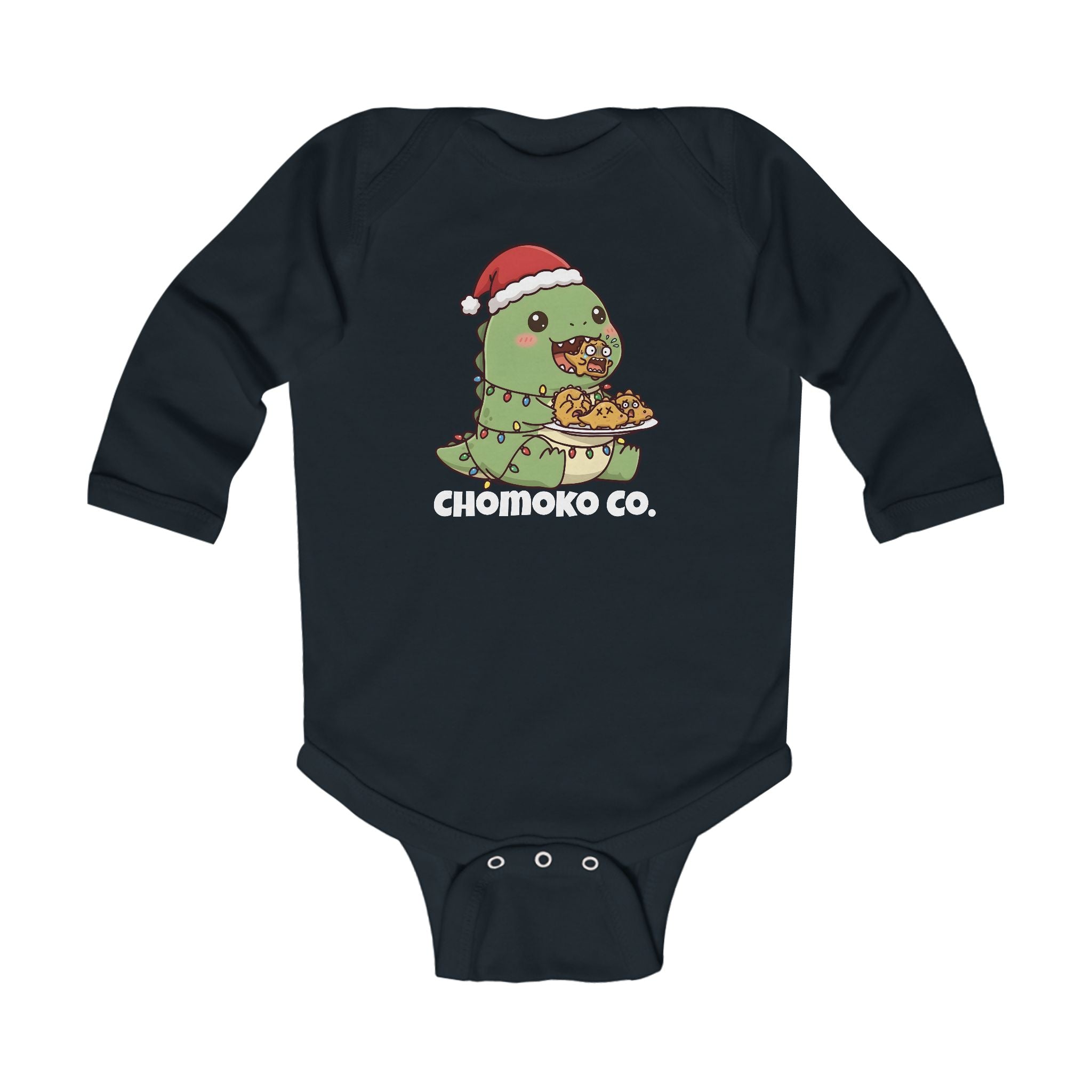 Tatsu with Christmas lights Infant Long Sleeve Bodysuit