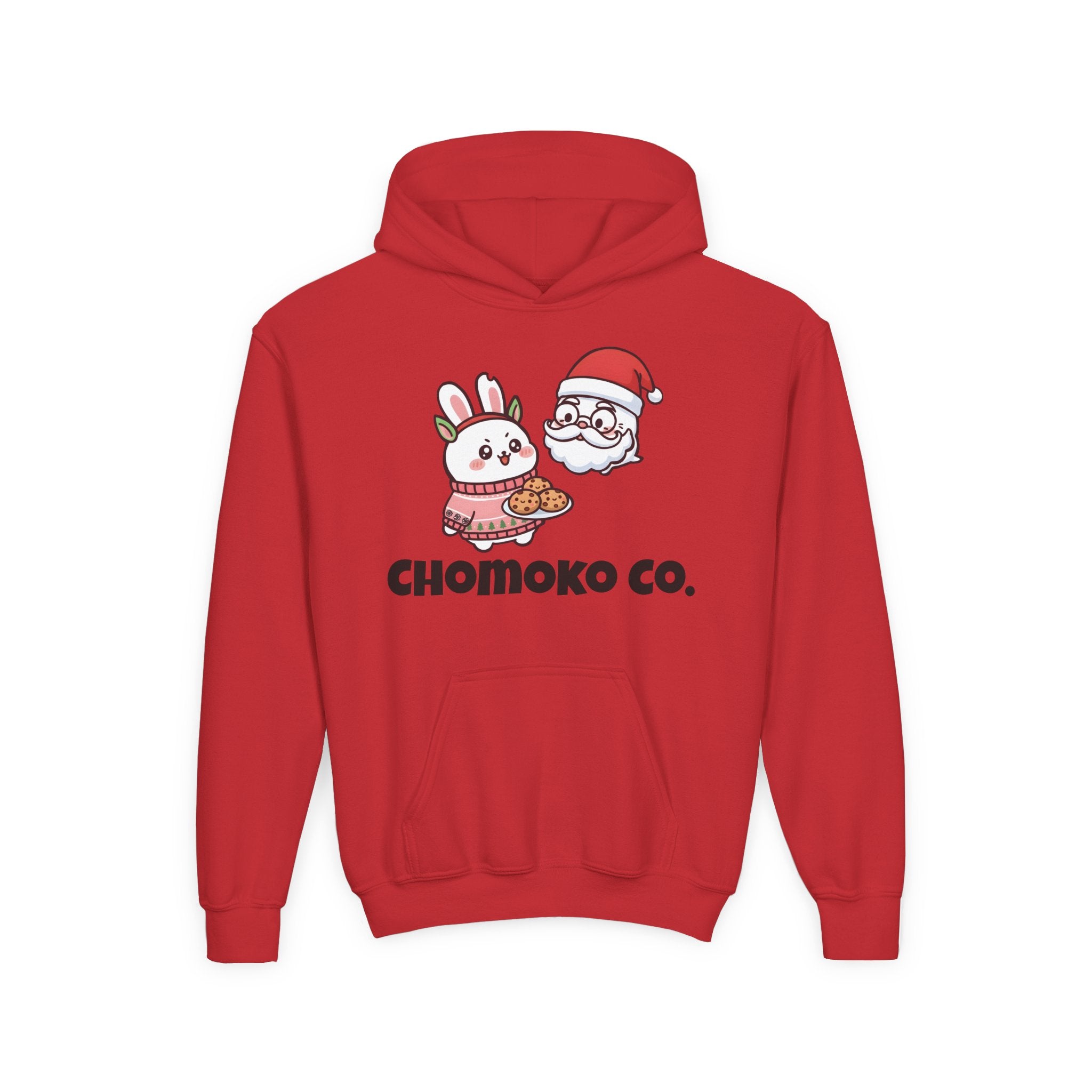 Chomoko and Santa Oji Youth Heavy Blend Hooded Sweatshirt