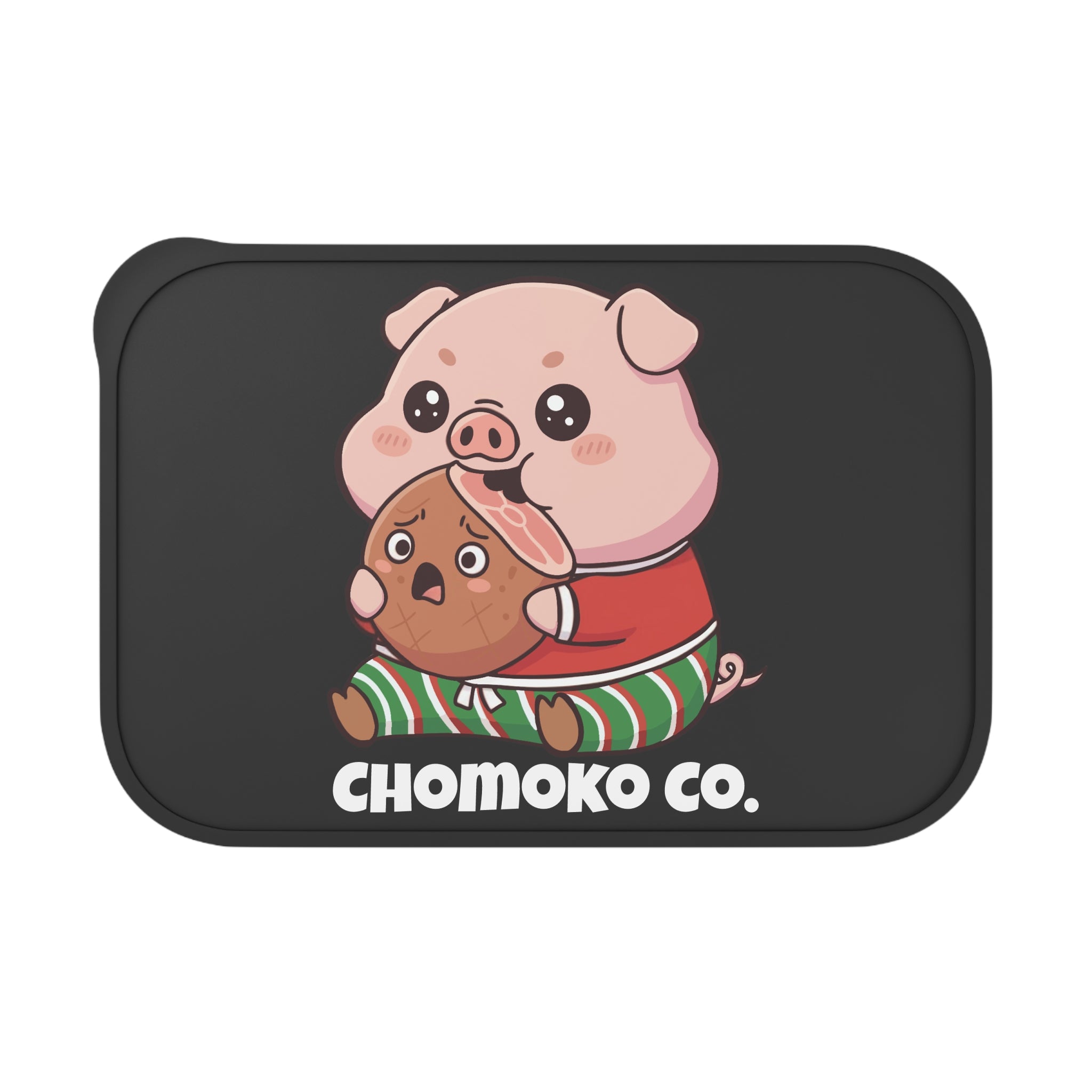 Okui in Christmas Pajamas PLA Bento Box with Band and Utensils